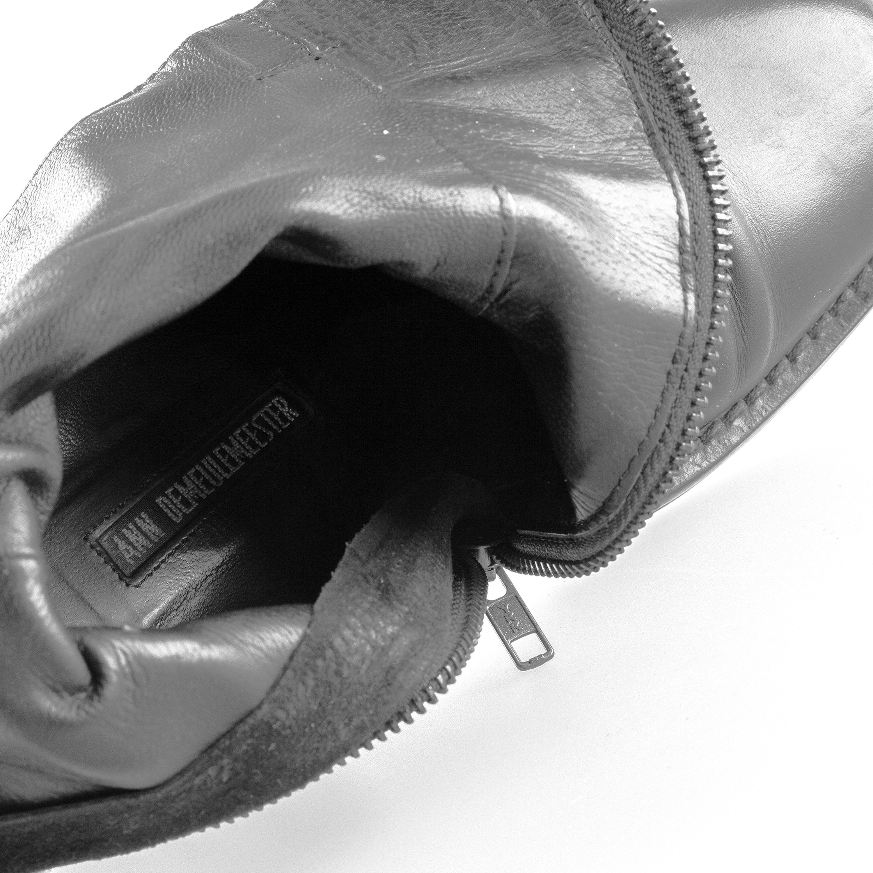 Ann Demeulemeester Ann Demeulemeester Convertible Black Leather Boots (37,5 EU) Size US 6.5 / IT 36.5 - 14 Thumbnail