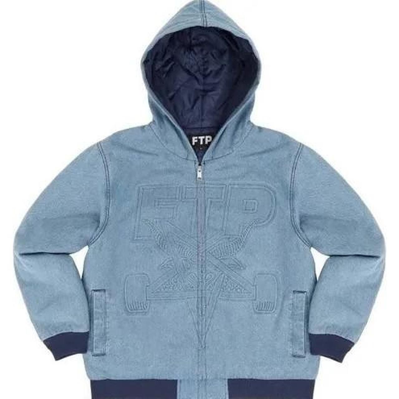 Fuck The Population FTP X THRASHER HOODED DENIM JACKET Size US M / EU 48-50 / 2 - 1 Thumbnail