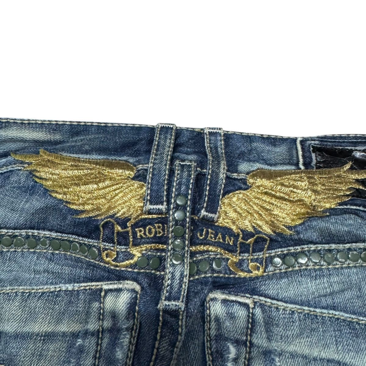 Robins Jeans Robins Jeans Denim Embroidery Jeans D5471GLD Size US 31 - 13 Thumbnail