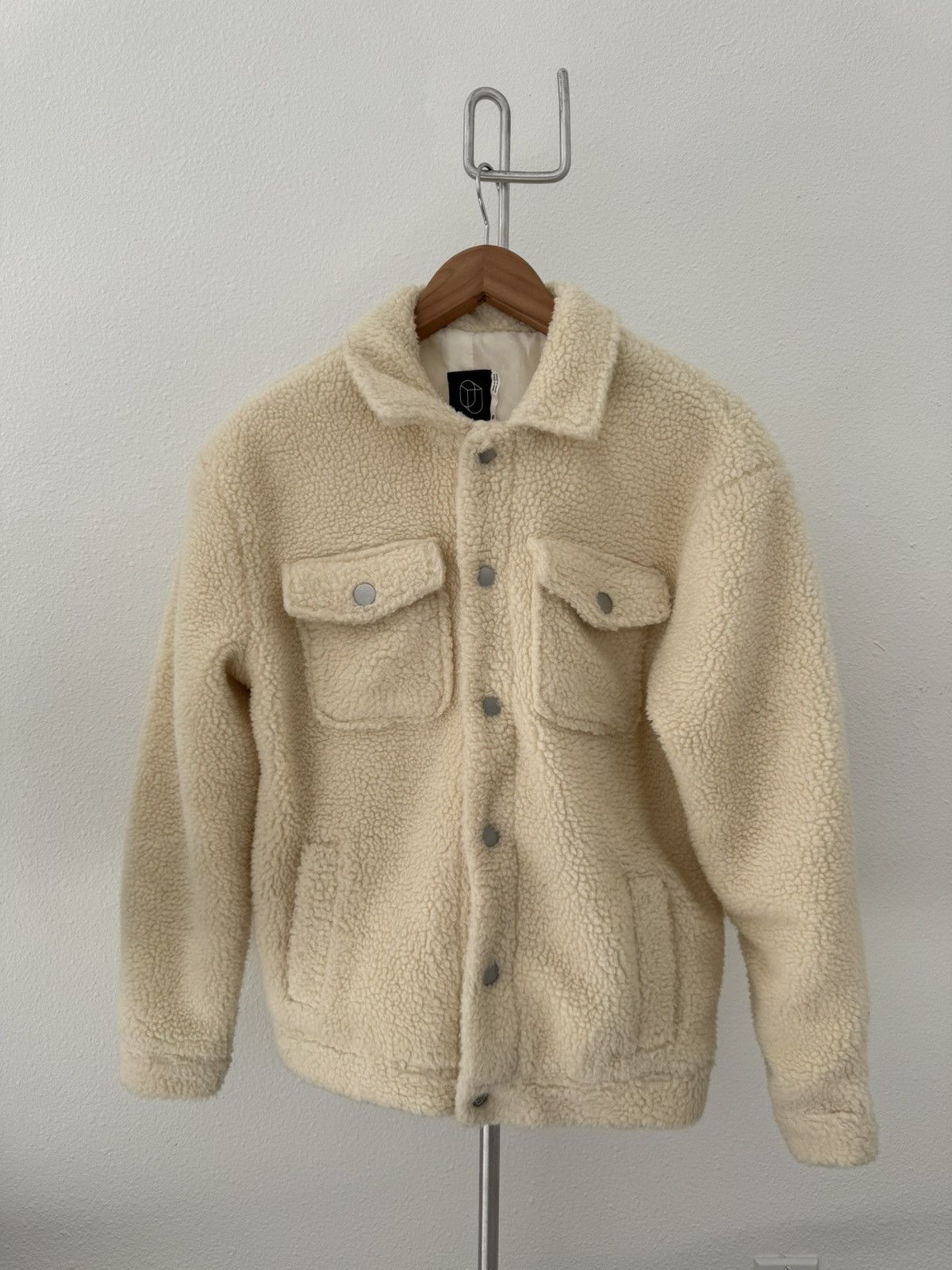 Vintage Lightweight Cream Teddy jacket Grailed