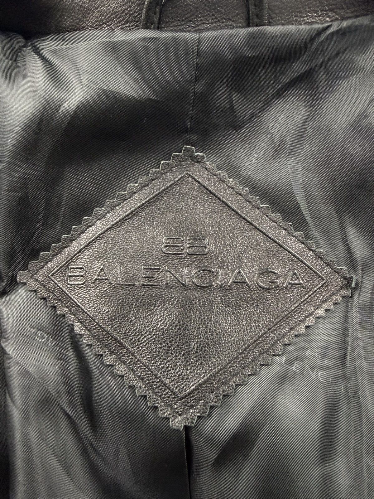 Balenciaga Vintage Balenciaga Lamb Leather Blazer Size US L / EU 52-54 / 3 - 9 Thumbnail