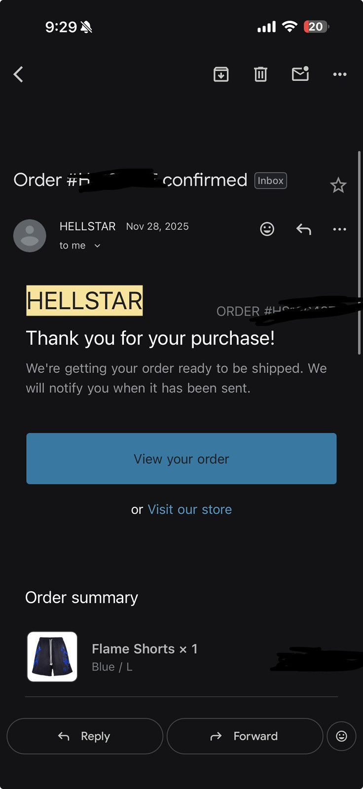 HELLSTAR Hellstar Shorts Brand nee blue flames Size US 34 / EU 50 - 5 Thumbnail