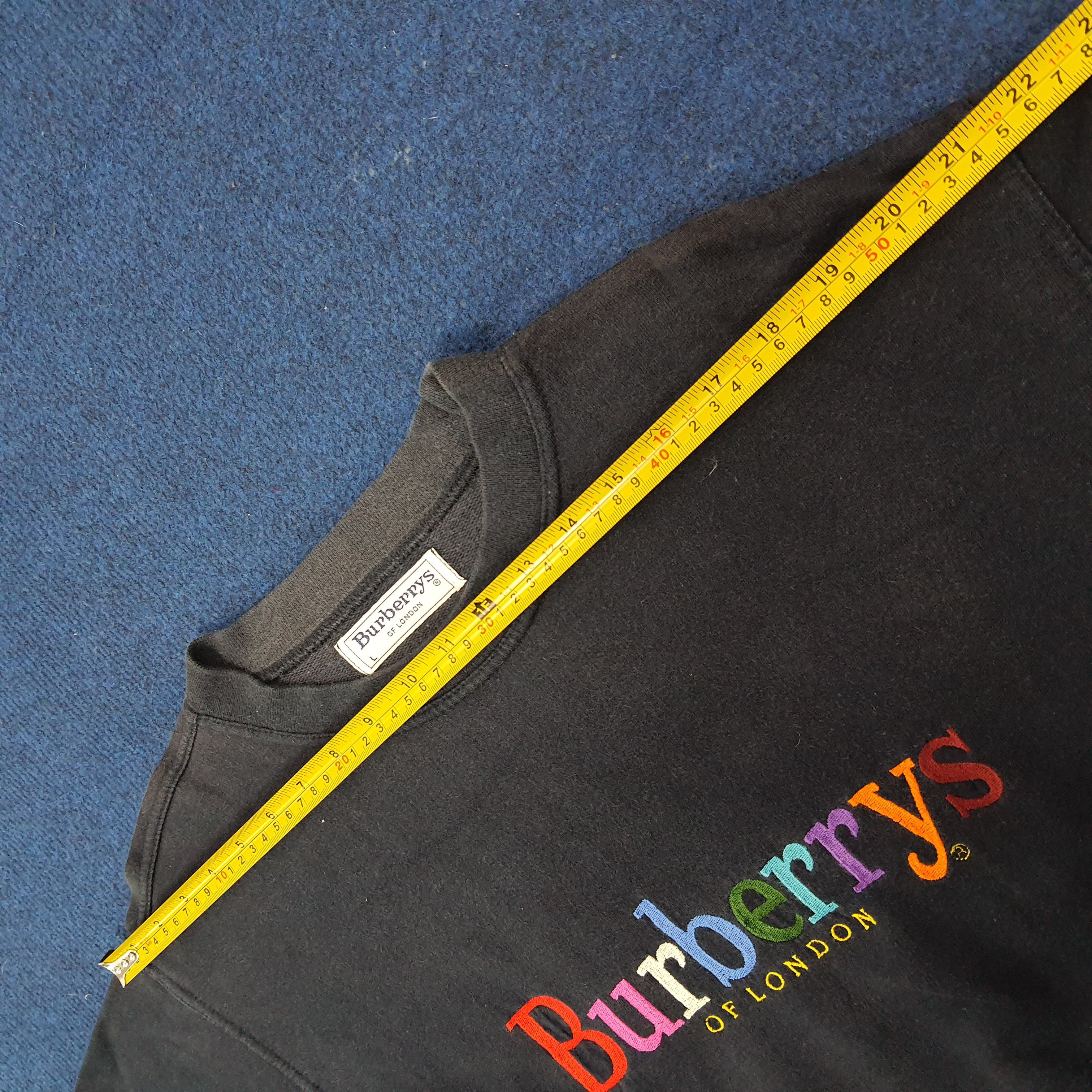 Burberry Vintage Burberrys Spell Out Embroidery Sweatshirt C270N10 Size US L / EU 52-54 / 3 - 10 Thumbnail