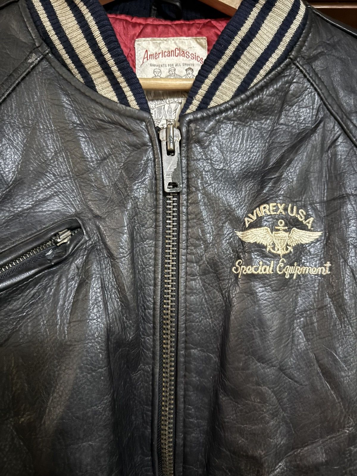 Avirex AVIREX USA Leather Varsity Jacket Size US M / EU 48-50 / 2 - 3 Thumbnail