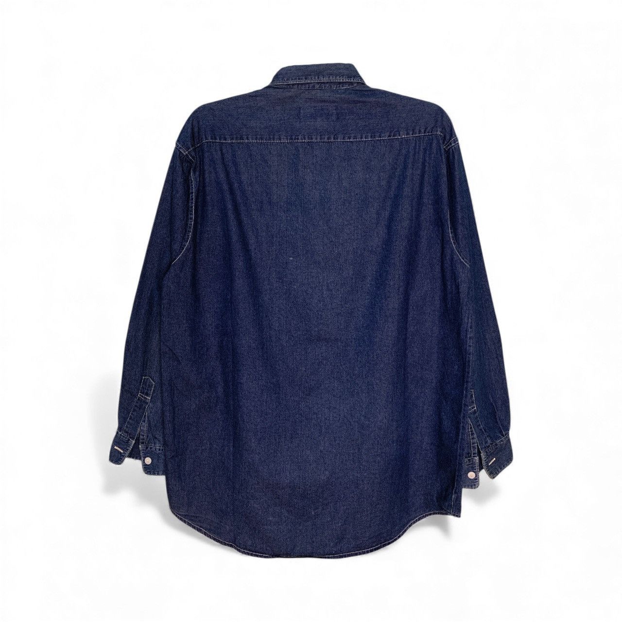 Japanese Brand Rare Design Denim Chic Double Pocket Soft Denim Button Ups Size US L / EU 52-54 / 3 - 2 Thumbnail