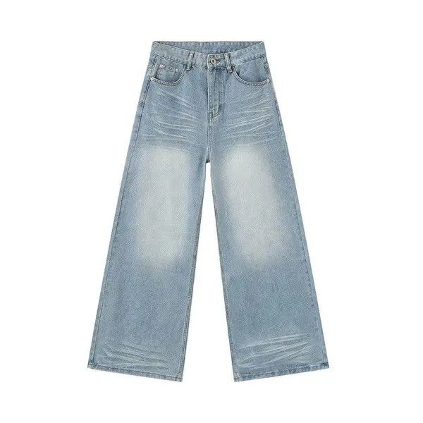 Jean Kuramochi x nen Blue Wide Leg Baggy Denim Jeans Size US 32 / EU 48 - 6 Thumbnail