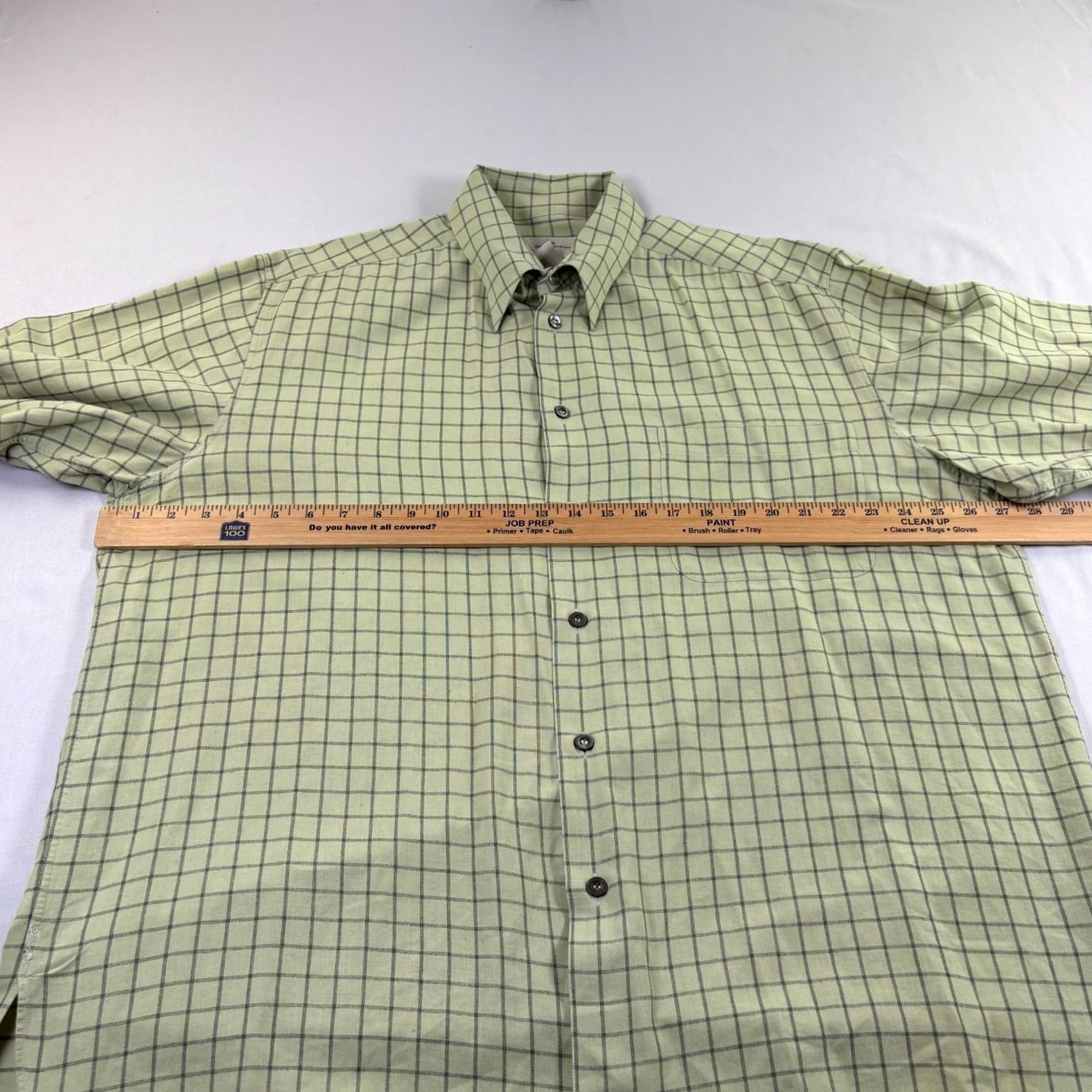 Ermenegildo Zegna VINTAGE Ermenegildo Zegna Shirt Mens XL Green Plaid Button Up Long Sleeve Size US XL / EU 56 / 4 - 5 Thumbnail