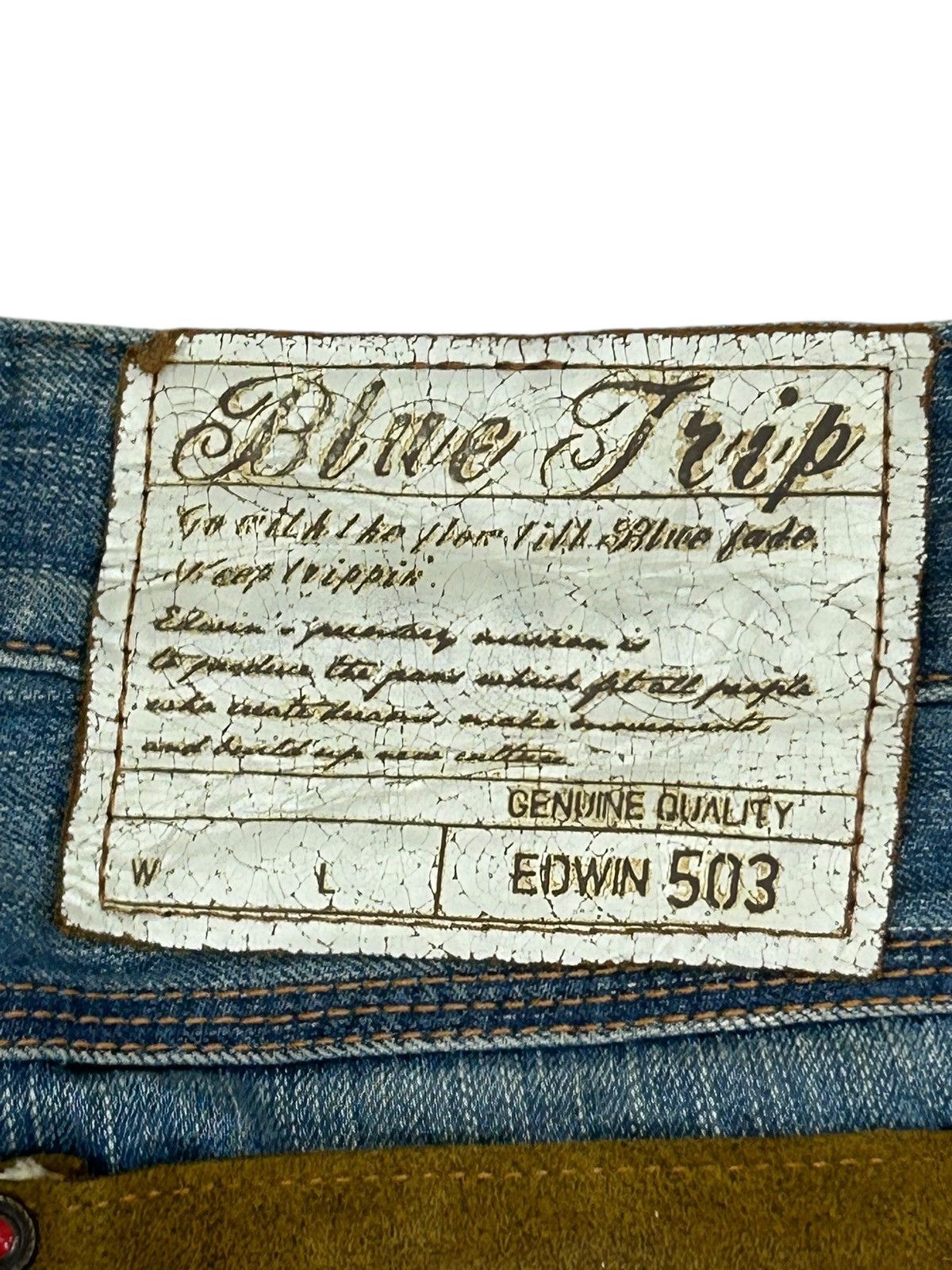 Edwin Flare Edwin 503 Blue Trip Clawn Marks Washed Size US 30 / EU 46 - 14 Thumbnail