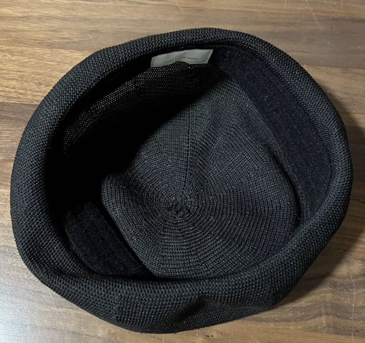 Aime Leon Dore Aime Leon Dore ALD Basketweave Beret Black Cotton Knit Mesh Size ONE SIZE - 2 Thumbnail