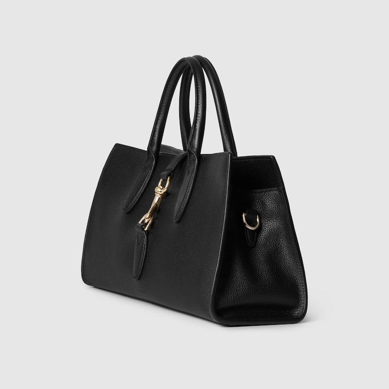 Gucci o1la5ras0526 Size: OS / Medium Tote Bag Hook Closure Black Size ONE SIZE - 6 Thumbnail