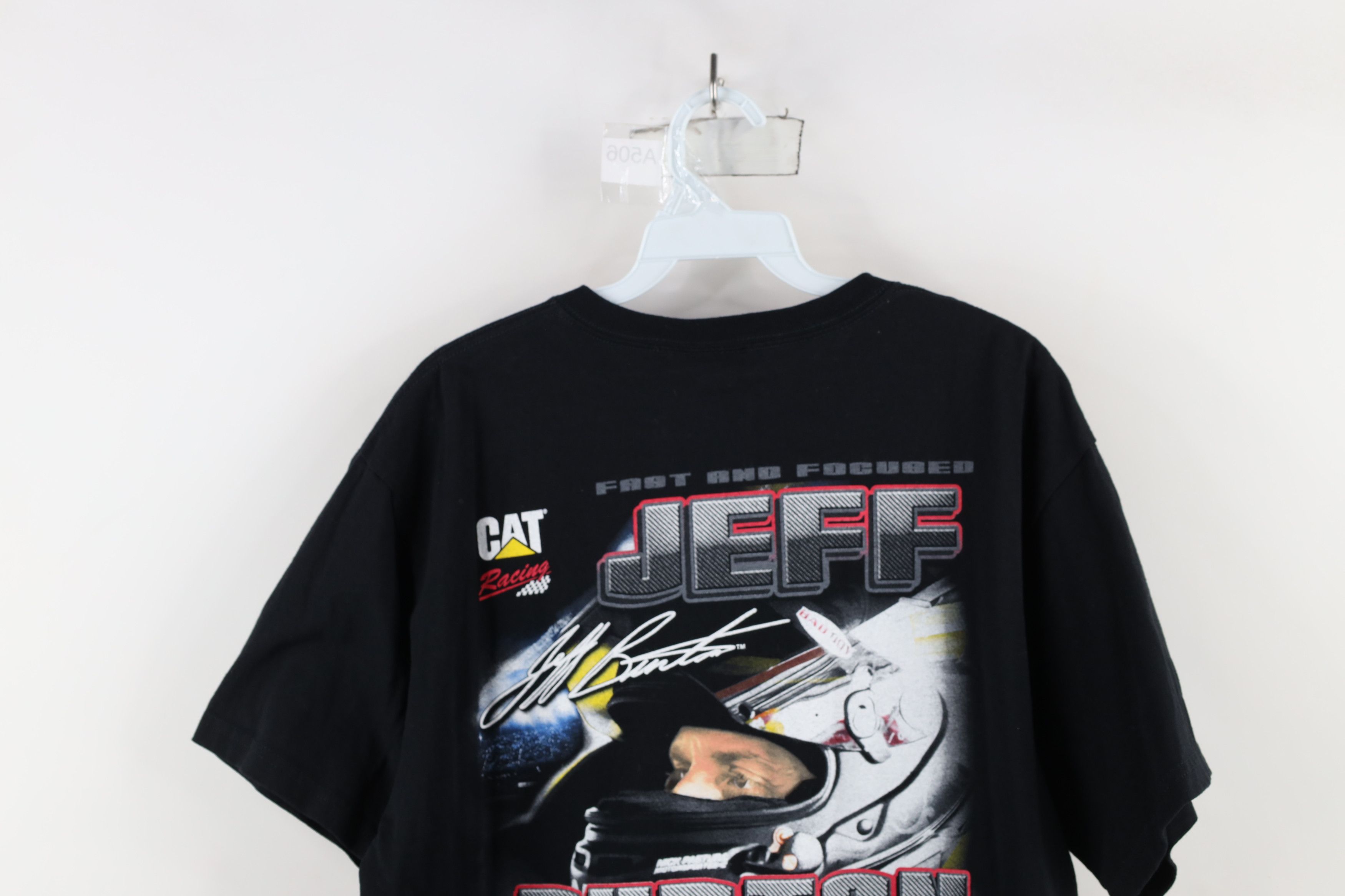 Vintage Vintage NASCAR Over Print Jeff Burton Racing T-Shirt Black Size US L / EU 52-54 / 3 - 12 Thumbnail