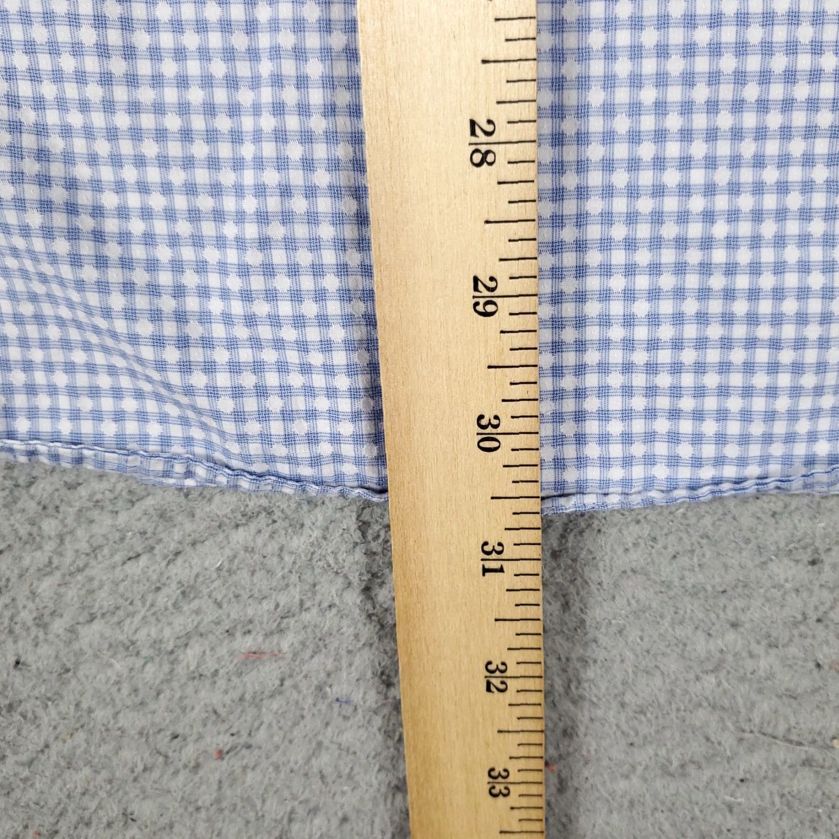 BUGATCHI Bugatchi Uomo Dress Shirt Mens 16 Blue Plaid Long Sleeve Button-Up Classic Size 42R - 6 Thumbnail