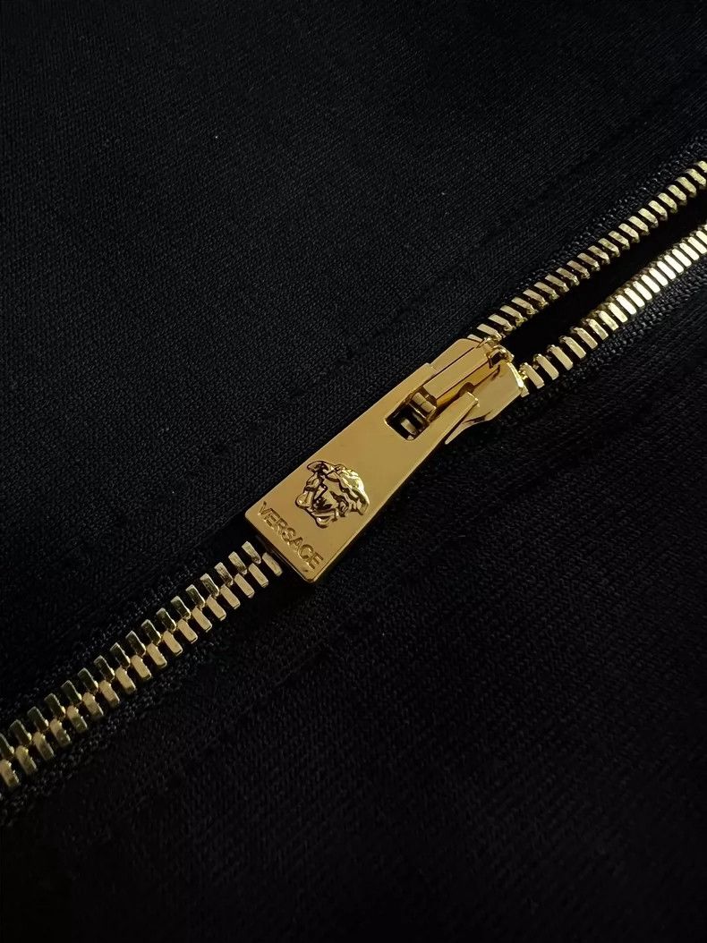 Versace Versace Diamond-embedded gold-zipped sweatshirt with diamo Size L / US 10 / IT 46 - 4 Thumbnail