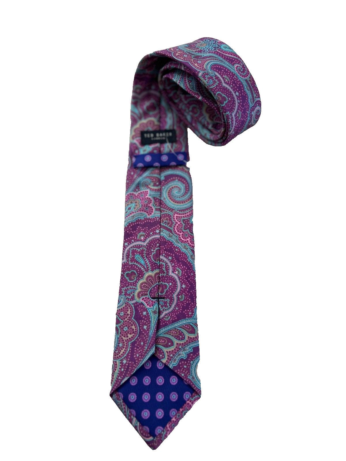 Ted Baker *** Ted Baker London Silk Tie Floral Purple Size ONE SIZE - 2 Thumbnail