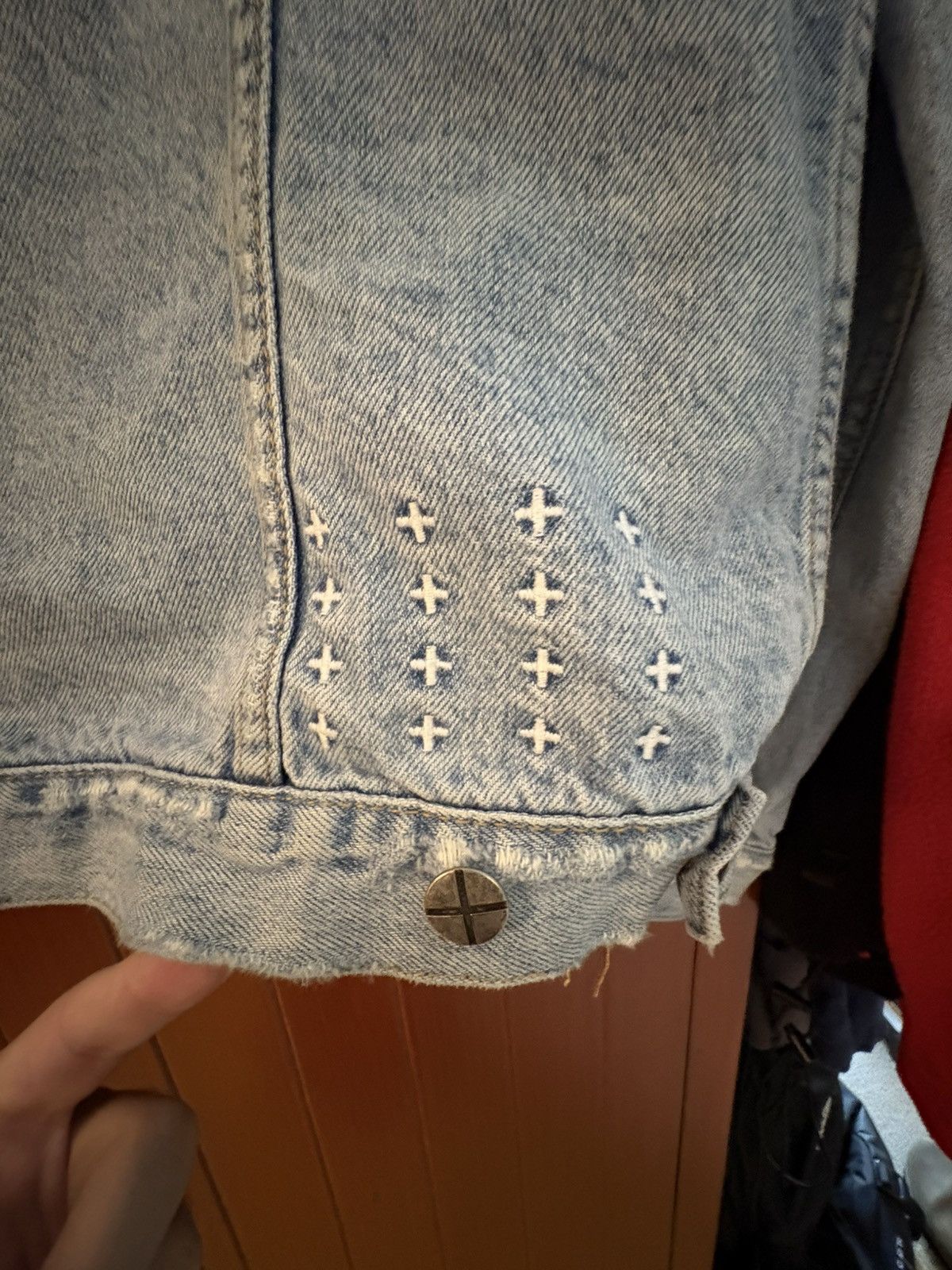 Ksubi Ksubi Distressed Denim Jacket Blue Large – Jean Trucker Fit Size US L / EU 52-54 / 3 - 10 Thumbnail