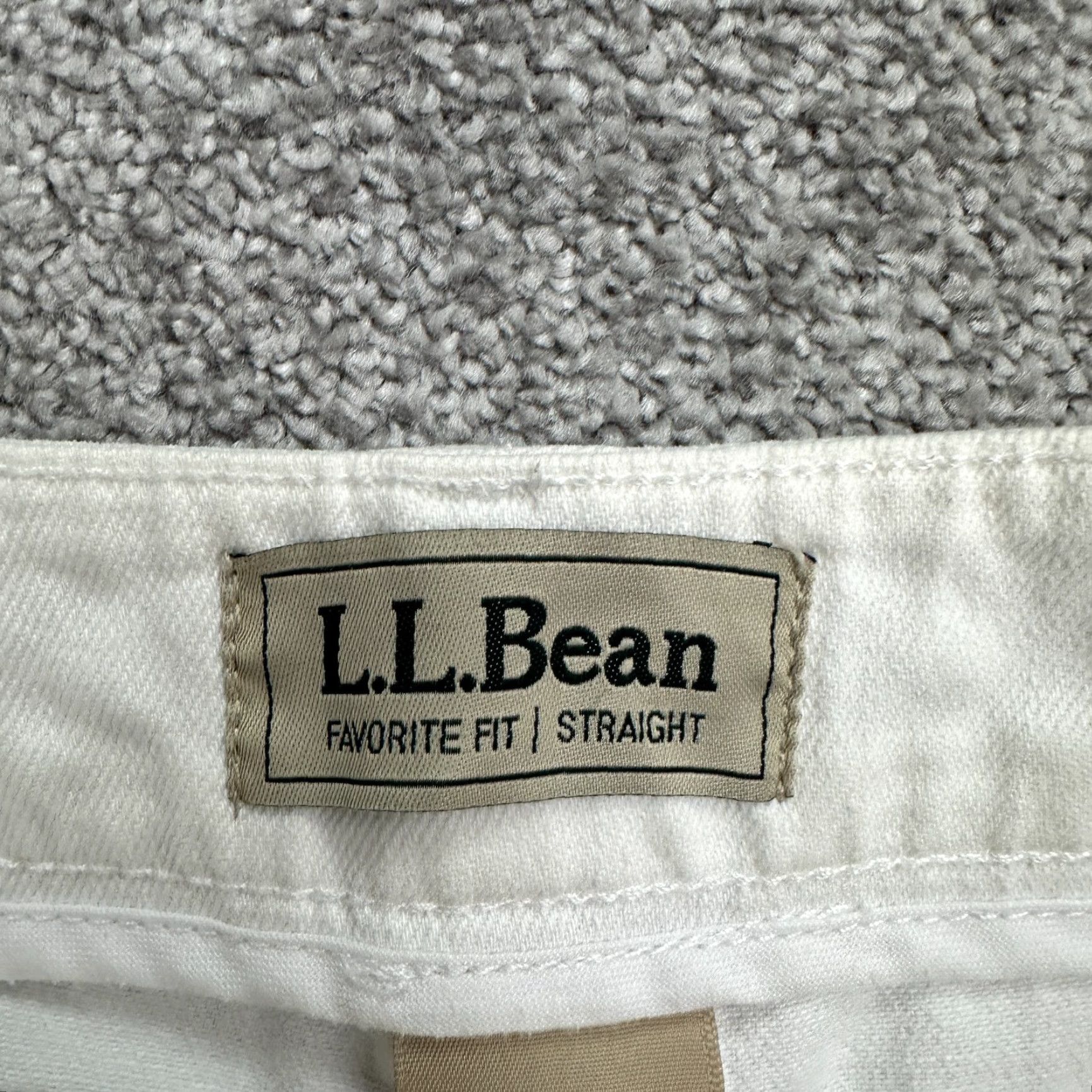 Vintage LL. Bean Favorite Fit Cropped Denim Jeans Womens 6Reg White Straight Leg 30x20 Size 28" / US 6 / IT 42 - 7 Thumbnail