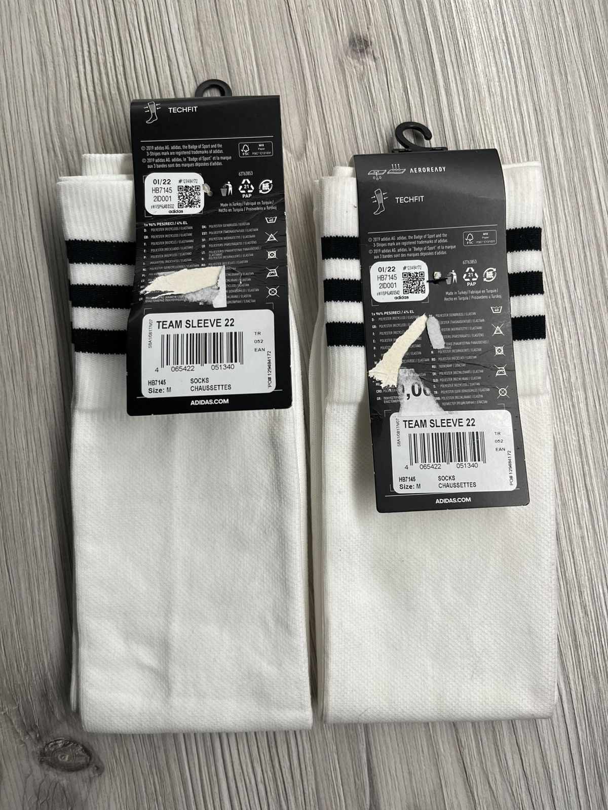 Vintage Adidas Team Sleeve 22 Socks SIZE M HB7145 Size 32 - 5 Thumbnail