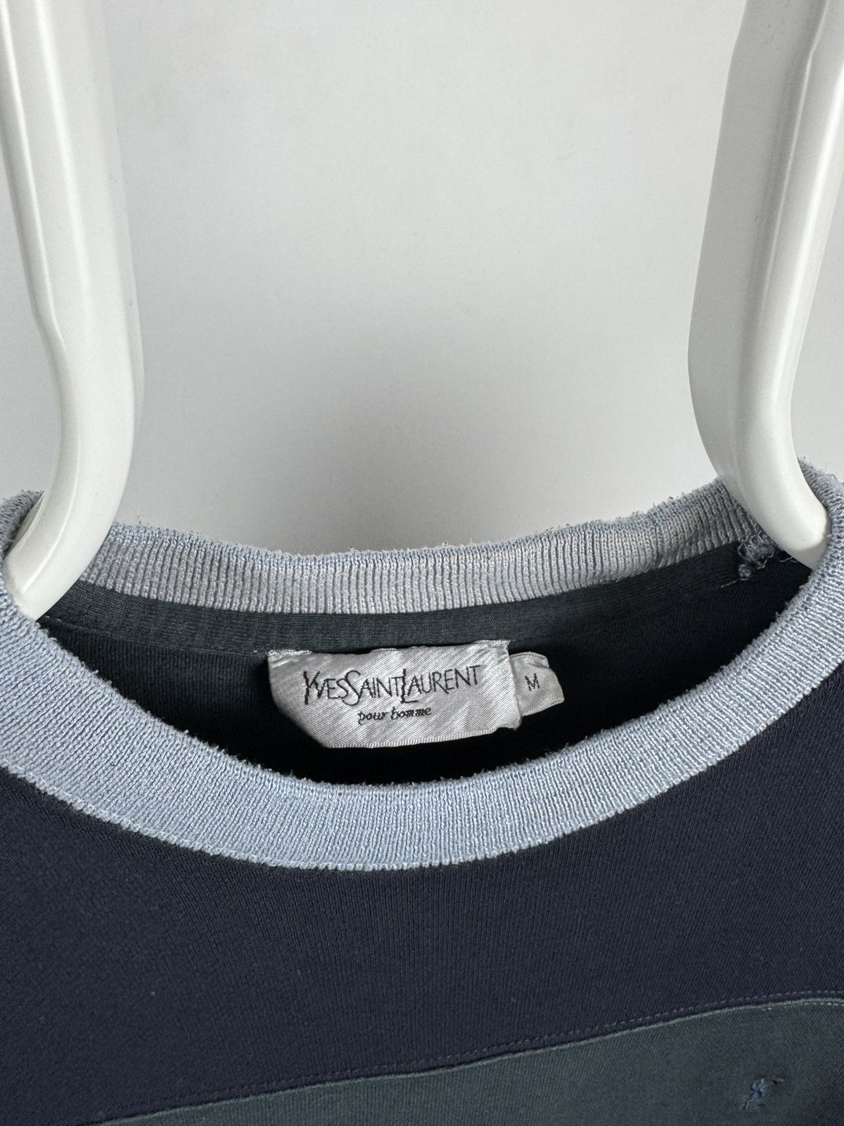Yves Saint Laurent Vintage Yves Saint Lauren Garment Dyed Striped Sweatshirt Size US M / EU 48-50 / 2 - 5 Thumbnail