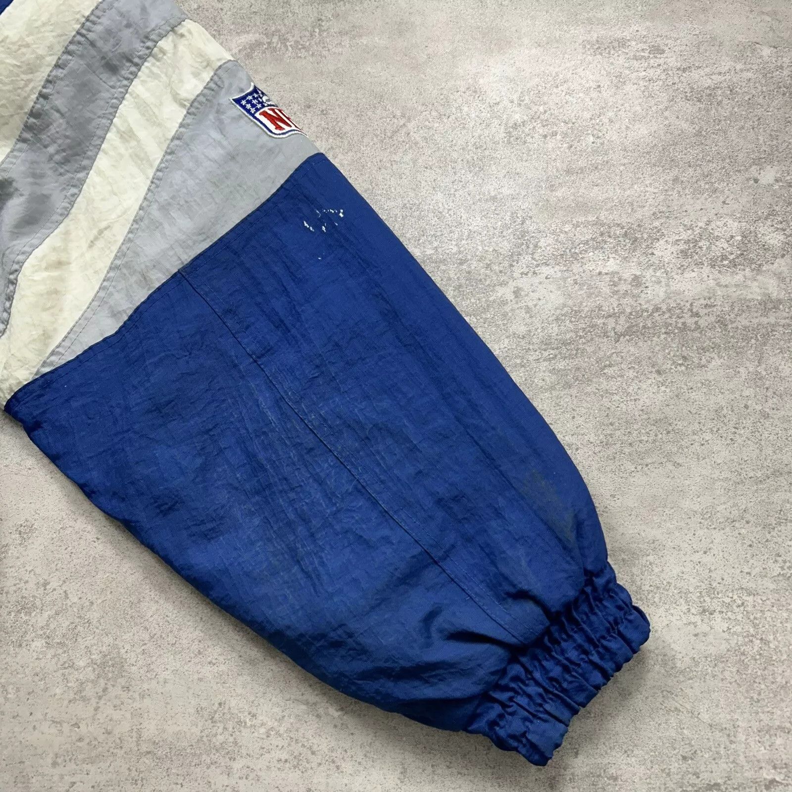 NFL × Starter × Vintage DALLAS COWBOYS STARTER PUFFER JACKET HOODIE SIZE L BLUE Size US L / EU 52-54 / 3 - 12 Thumbnail