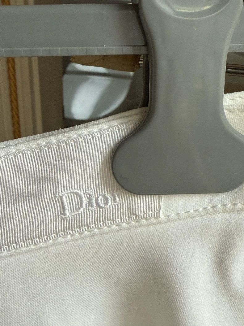 Dior Dior White Embroidered A-2505 Size 32" / US 10 / IT 46 - 4 Thumbnail