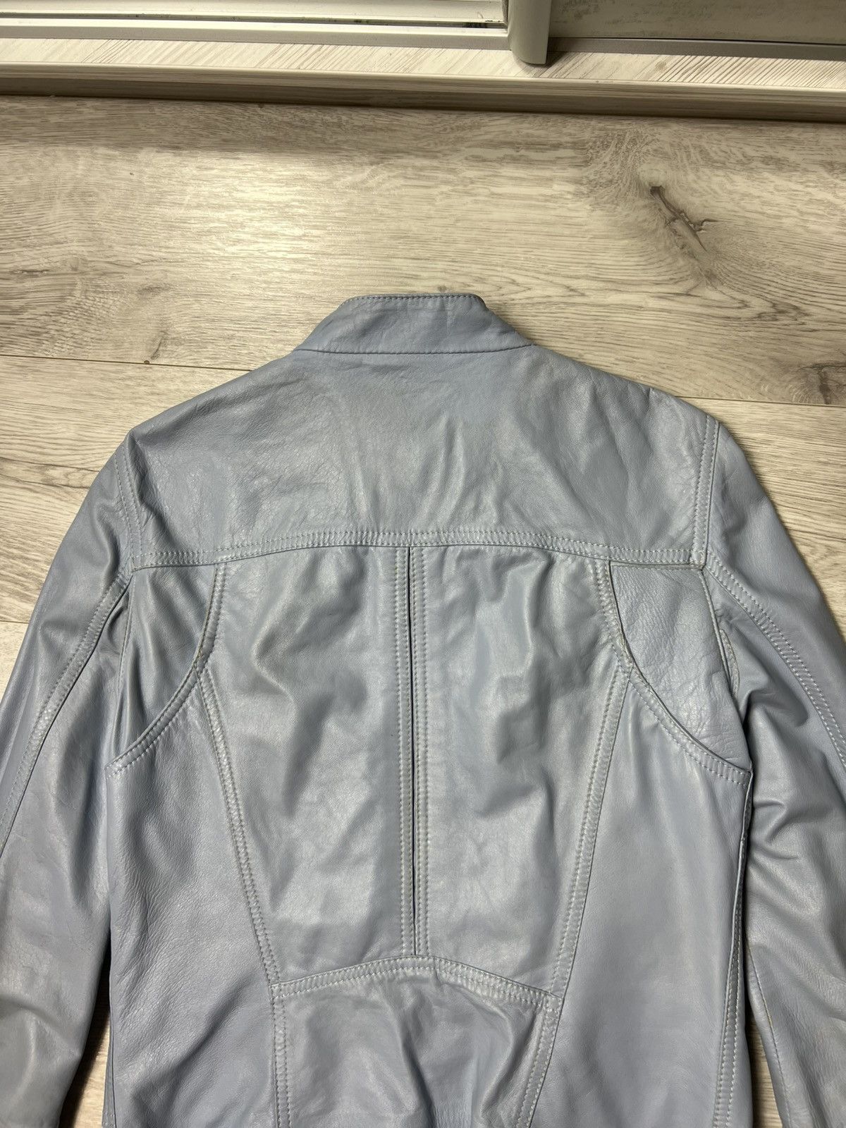 Dolce & Gabbana × Vintage Rare Dolce Gabbana Blue Leather Biker Jacket Size 44 Size M / US 6-8 / IT 42-44 - 14 Thumbnail