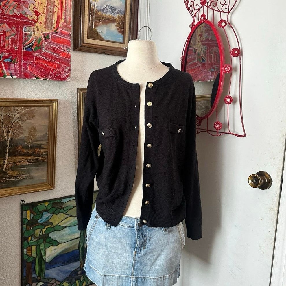 Other milano design group button up black cardigan Size M / US 6-8 / IT 42-44 - 1 Thumbnail