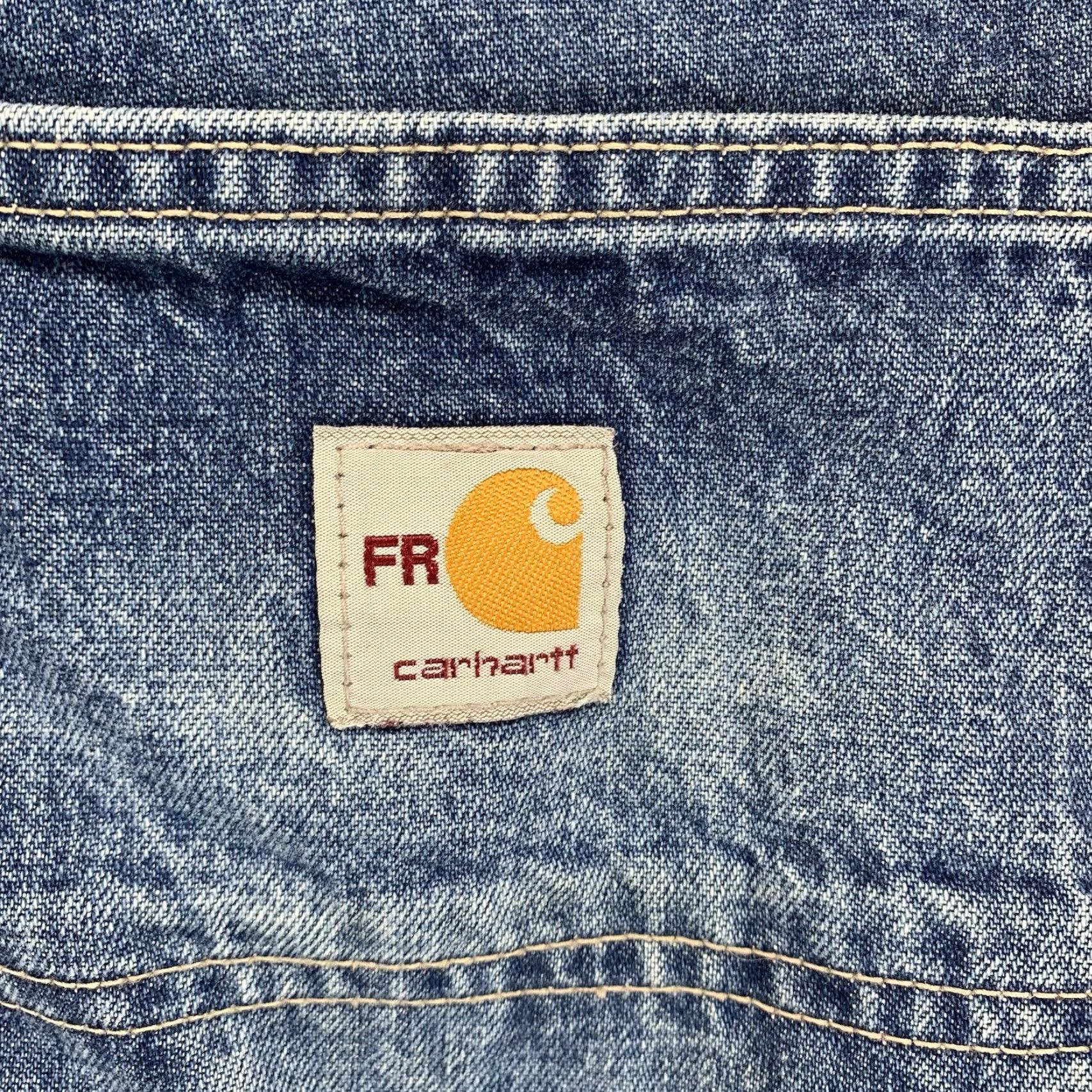 Carhartt VINTAGE Carhartt Men’s Wide Leg Flame-Resistant Denim Jeans 36W 32L Blue Retro Size US 36 / EU 52 - 3 Thumbnail