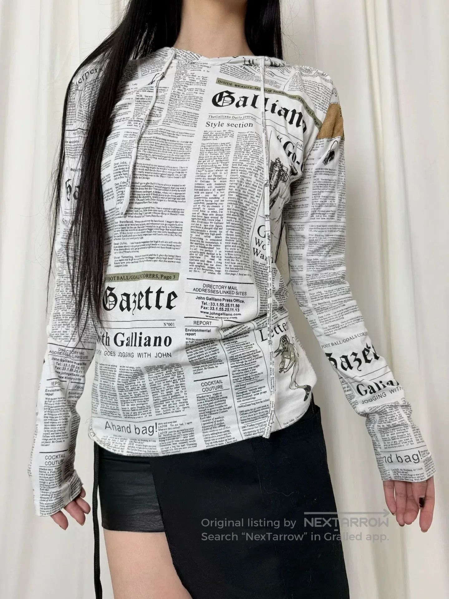 John Galliano john galliano black and white hoodie. Size L / US 10 / IT 46 - 3 Thumbnail