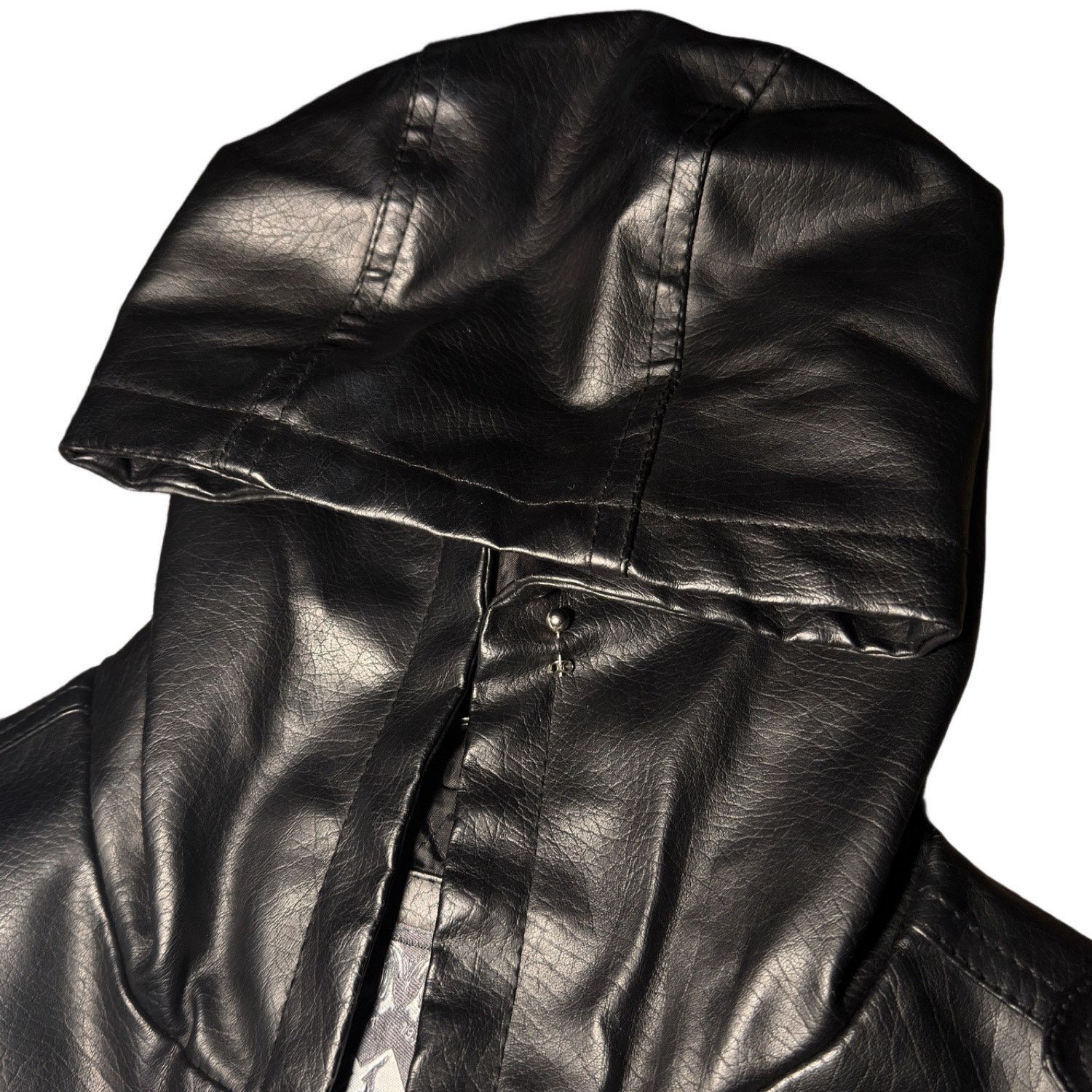Other Pierced Hooded Leather Jacket Size US L / EU 52-54 / 3 - 4 Thumbnail