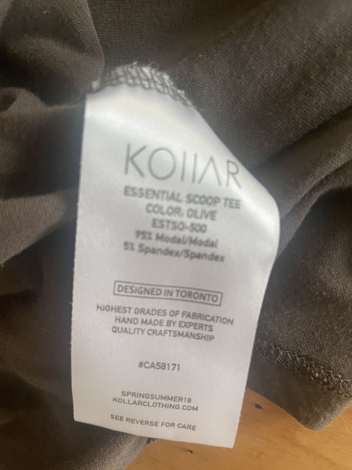 Kollar Clothing Dark Olive lightweight scoop tee Size US L / EU 52-54 / 3 - 3 Thumbnail