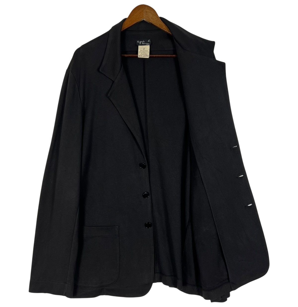 agnes b. Vintage Agnes b Homme Patch pocket Jacket in charcoal Size US M / EU 48-50 / 2 - 3 Thumbnail