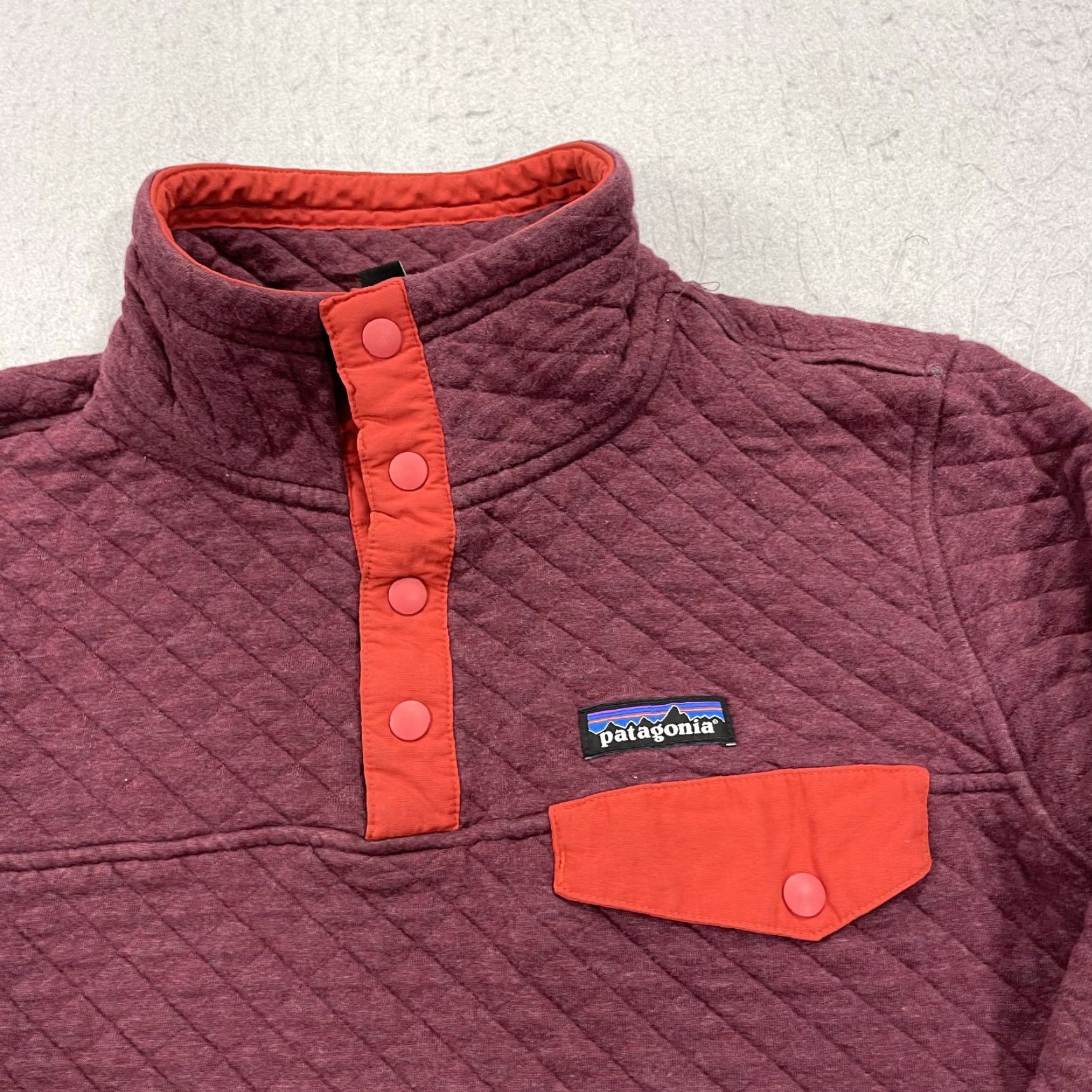 Patagonia Patagonia Jacket Womens Small Purple Red Quilted Snap T Pullover Organic Cotton Size S / US 4 / IT 40 - 2 Thumbnail