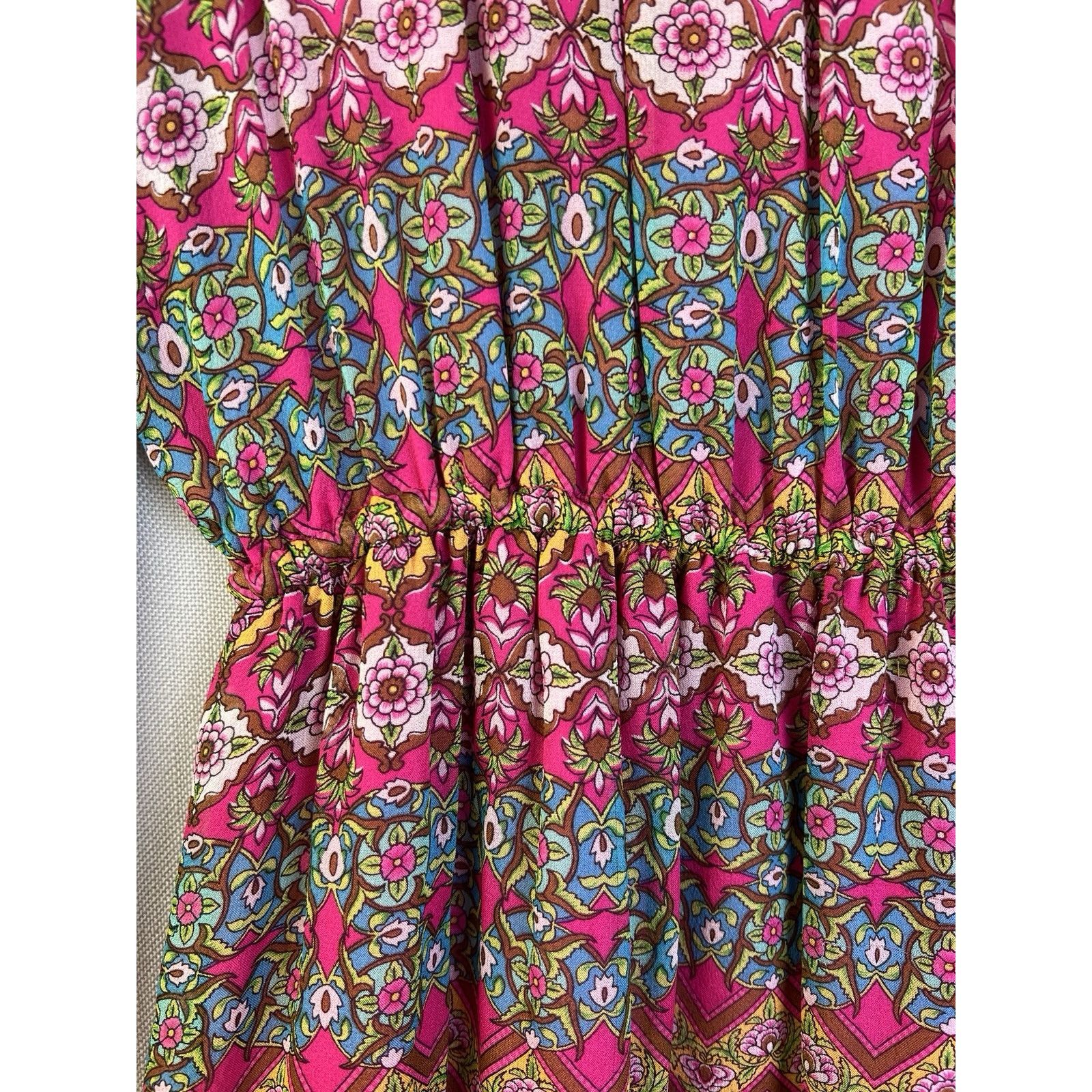 Diane von Furstenberg Diane von Furstenberg DVF Peasant Dress Women 8 Silk Red Size M / US 6-8 / IT 42-44 - 4 Thumbnail