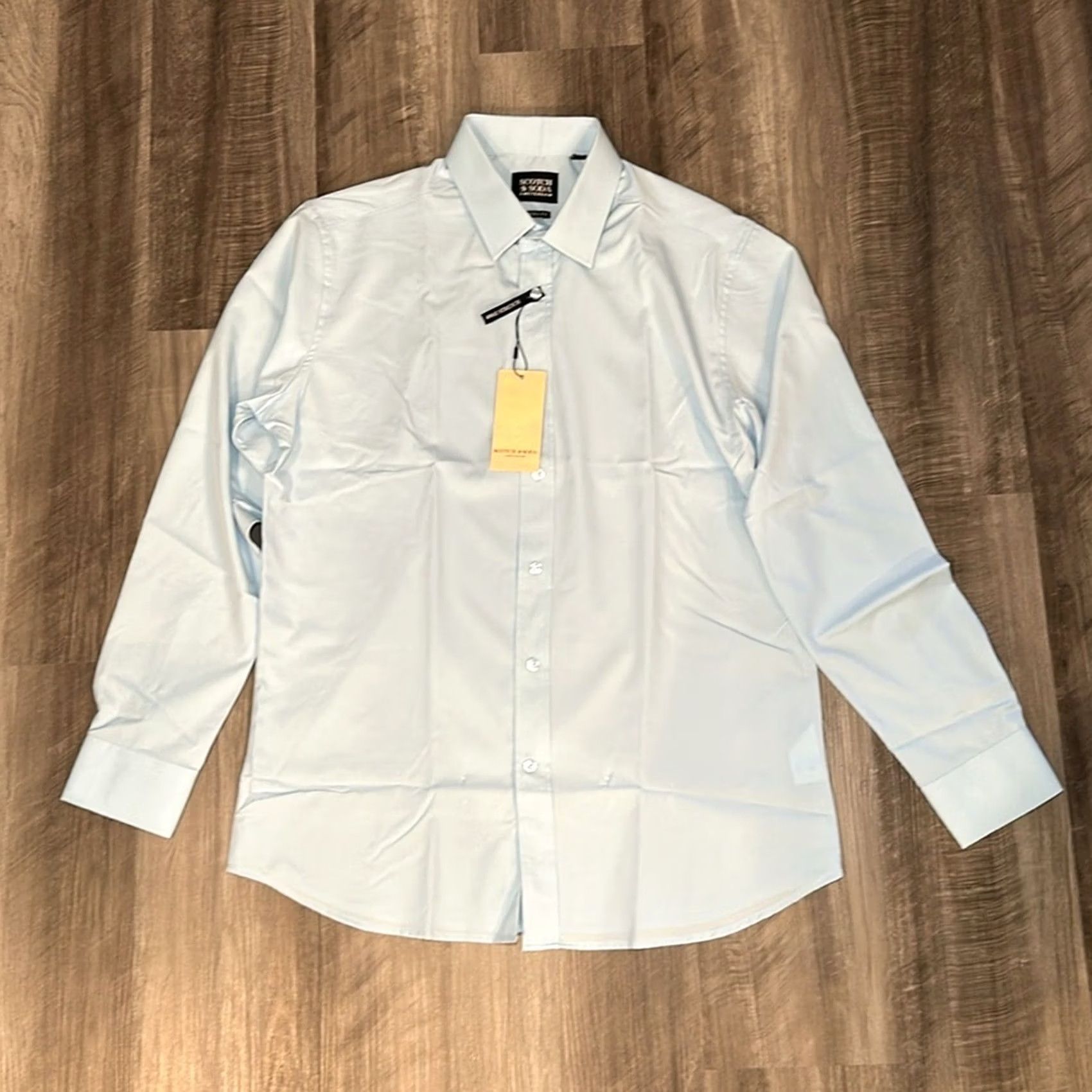 Scotch & Soda Scotch & Soda Long Sleeve Button Down 4 Way Stretch XL Men Blue Shirt 17 Adult Mens Size US XL / EU 56 / 4 - 2 Thumbnail