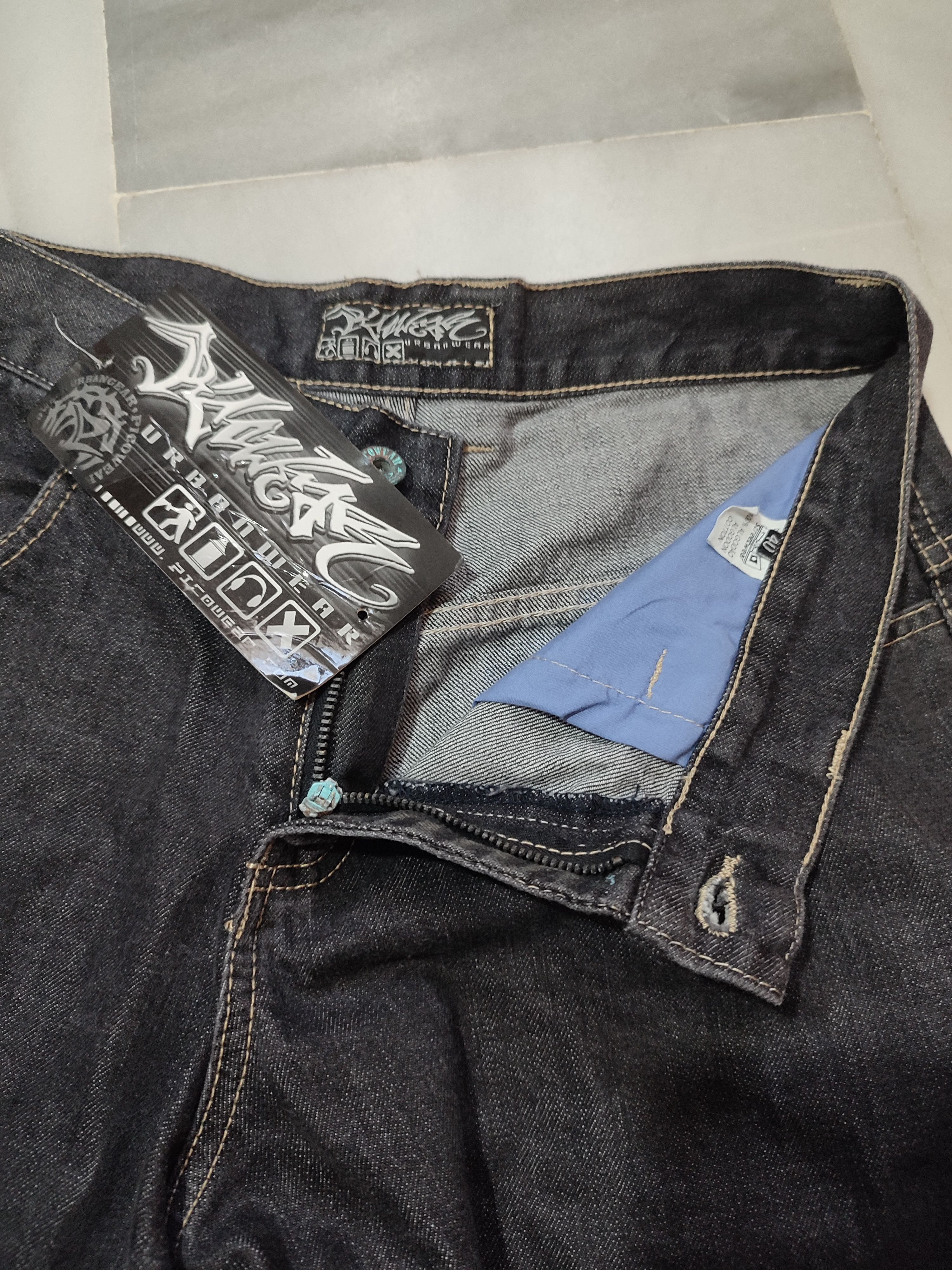 Vintage Y2k Deadstock Vintage Baggy Drawstring Jeans with Embroidery Size 28" / US 6 / IT 42 - 4 Thumbnail