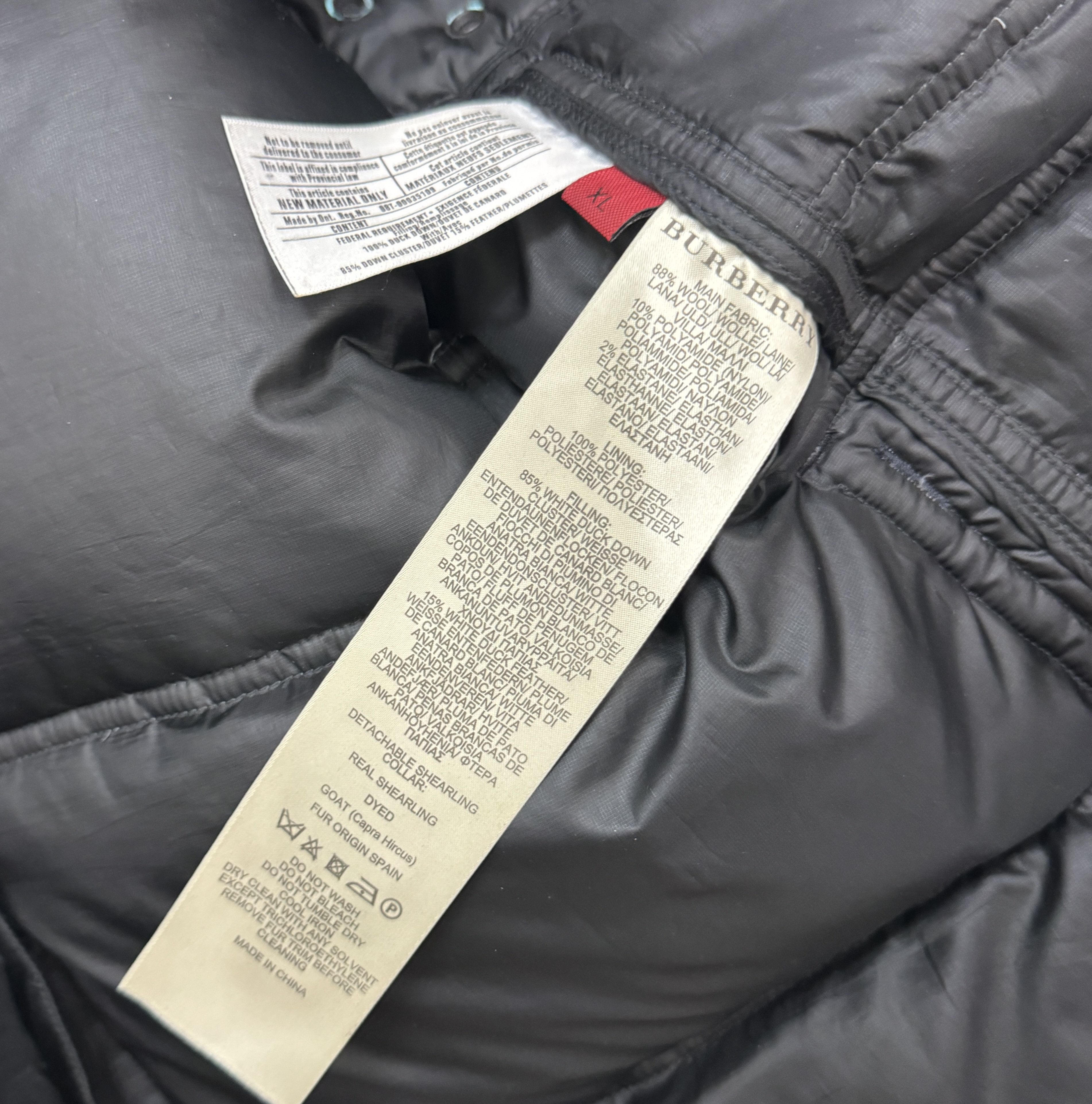 Burberry Burberry Sport Wool Down Jacket Coat Puffer Big Logo Size XL Size US XL / EU 56 / 4 - 12 Thumbnail