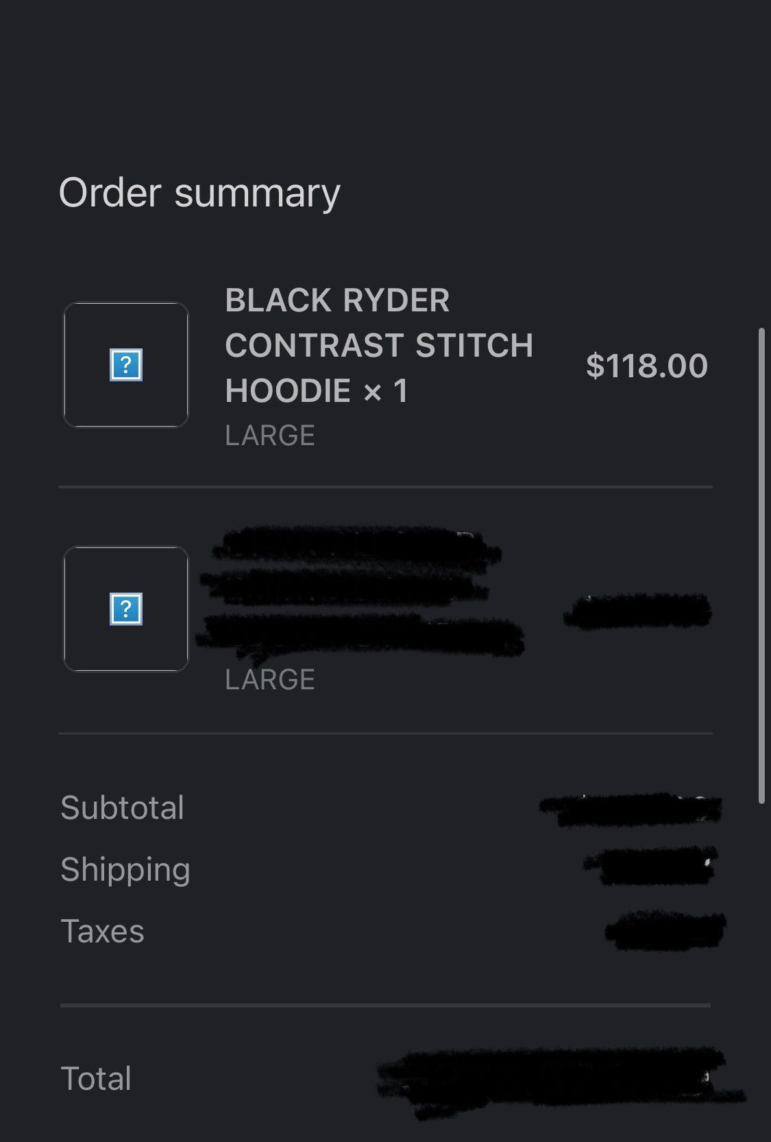 Revenge BLACK RYDER CONTRAST STITCH HOODIE REVENGE Size US L / EU 52-54 / 3 - 6 Thumbnail