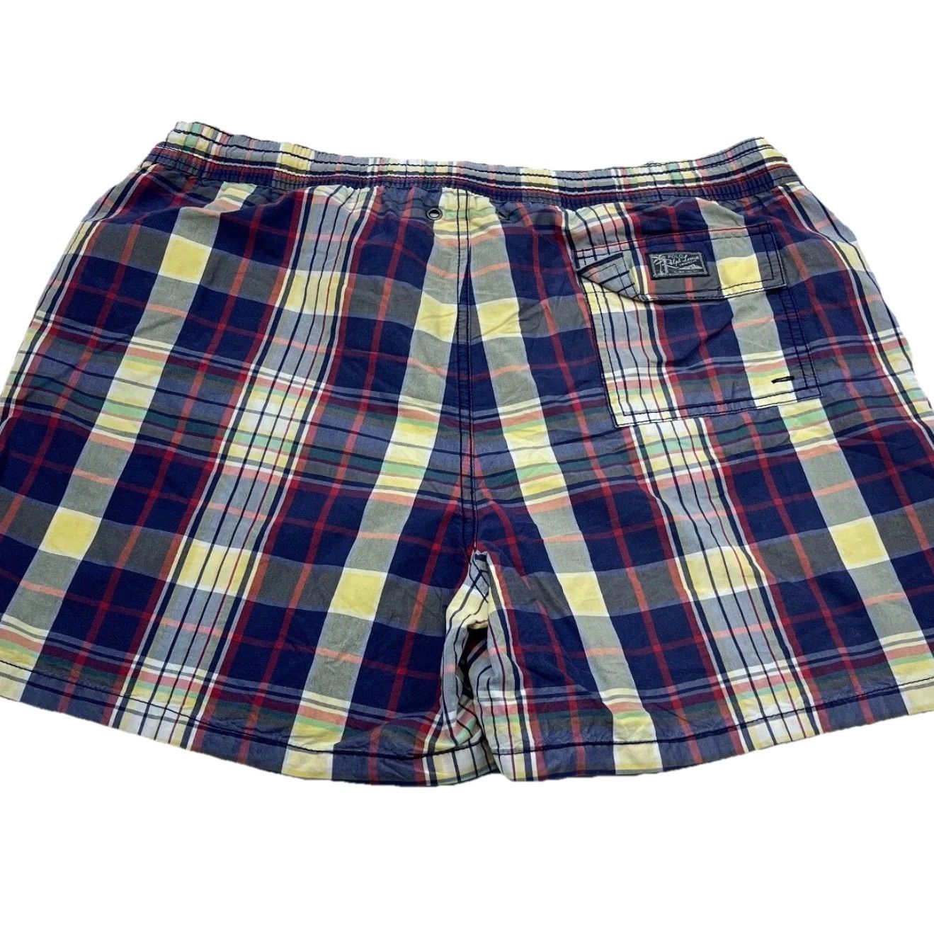 Polo Ralph Lauren Vintage Polo Ralph Lauren Trunks Men XL Blue Bored Shorts 90s Plaid Tartan Swim Size US XL / EU 56 / 4 - 2 Thumbnail