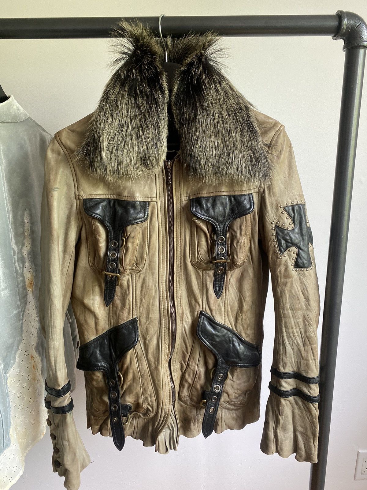 Dexter & Sinister Multi Pocket Leather Jacket
