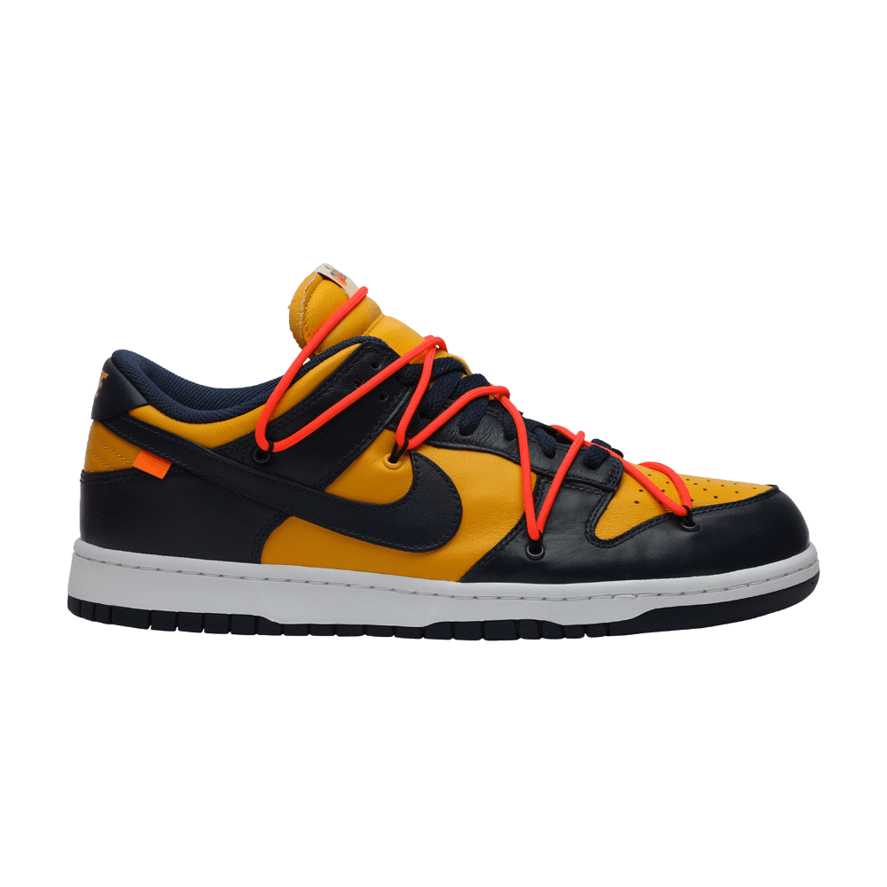 image of Off-White X Dunk Low University Gold Shoes, Men's (Size 9)