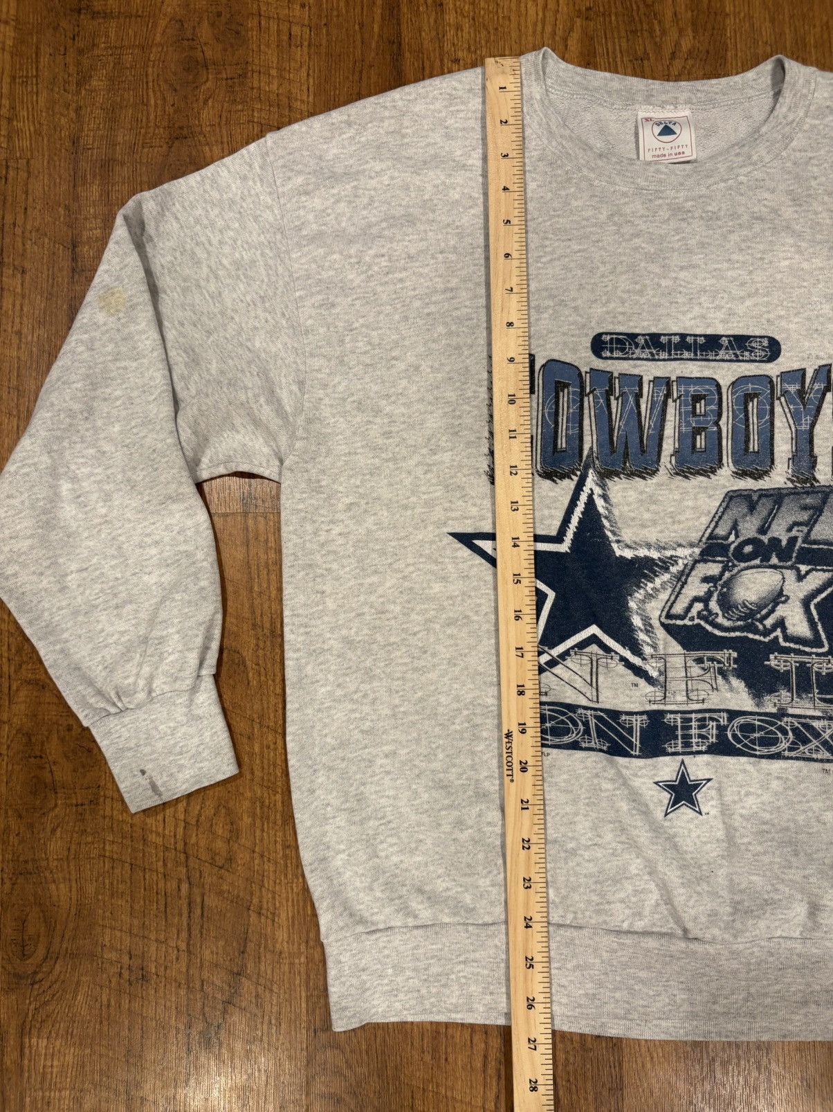 Delta Vintage 90s Delta Dallas Cowboys Sweatshirt Mens XL Gray Size US XL / EU 56 / 4 - 5 Thumbnail