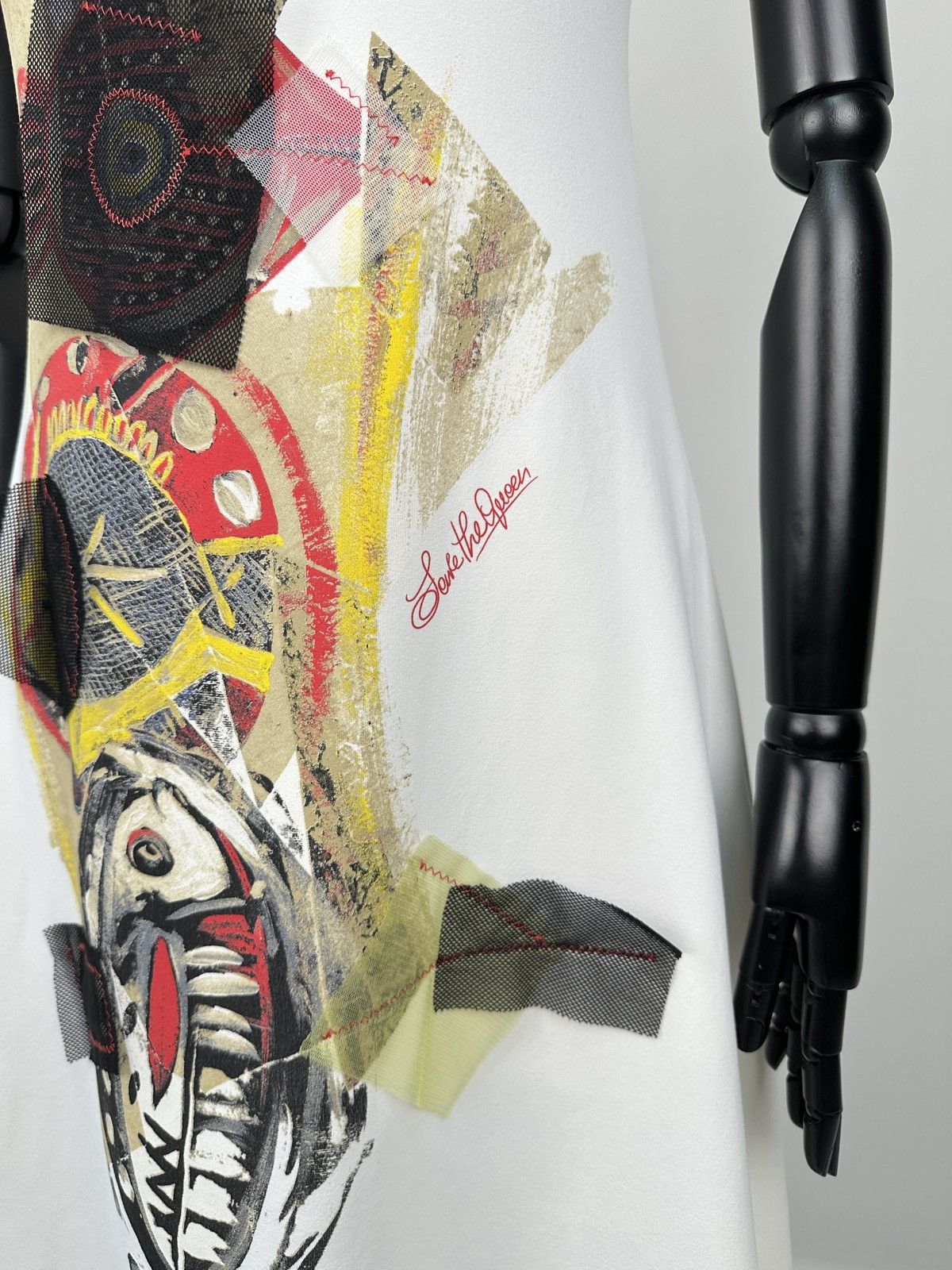 Other Save the Queen Patchwork A-Line Sleeveless White Dress sz L Size L / US 10 / IT 46 - 5 Thumbnail