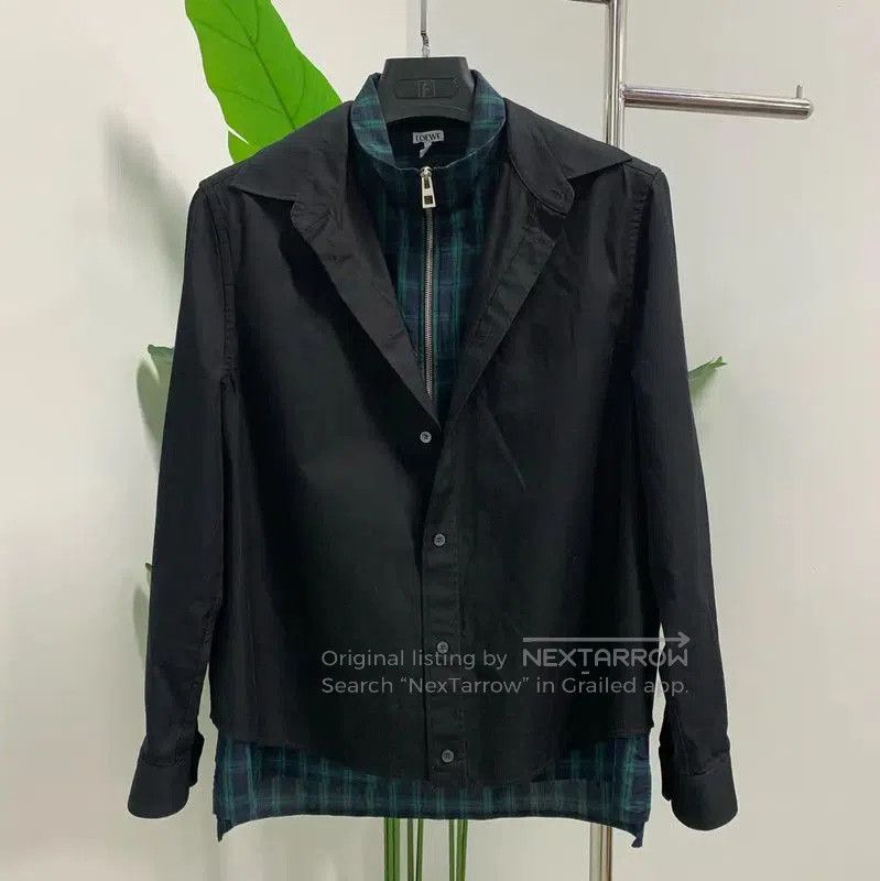 Loewe Women's Cotton Jacket in Deep Blue .