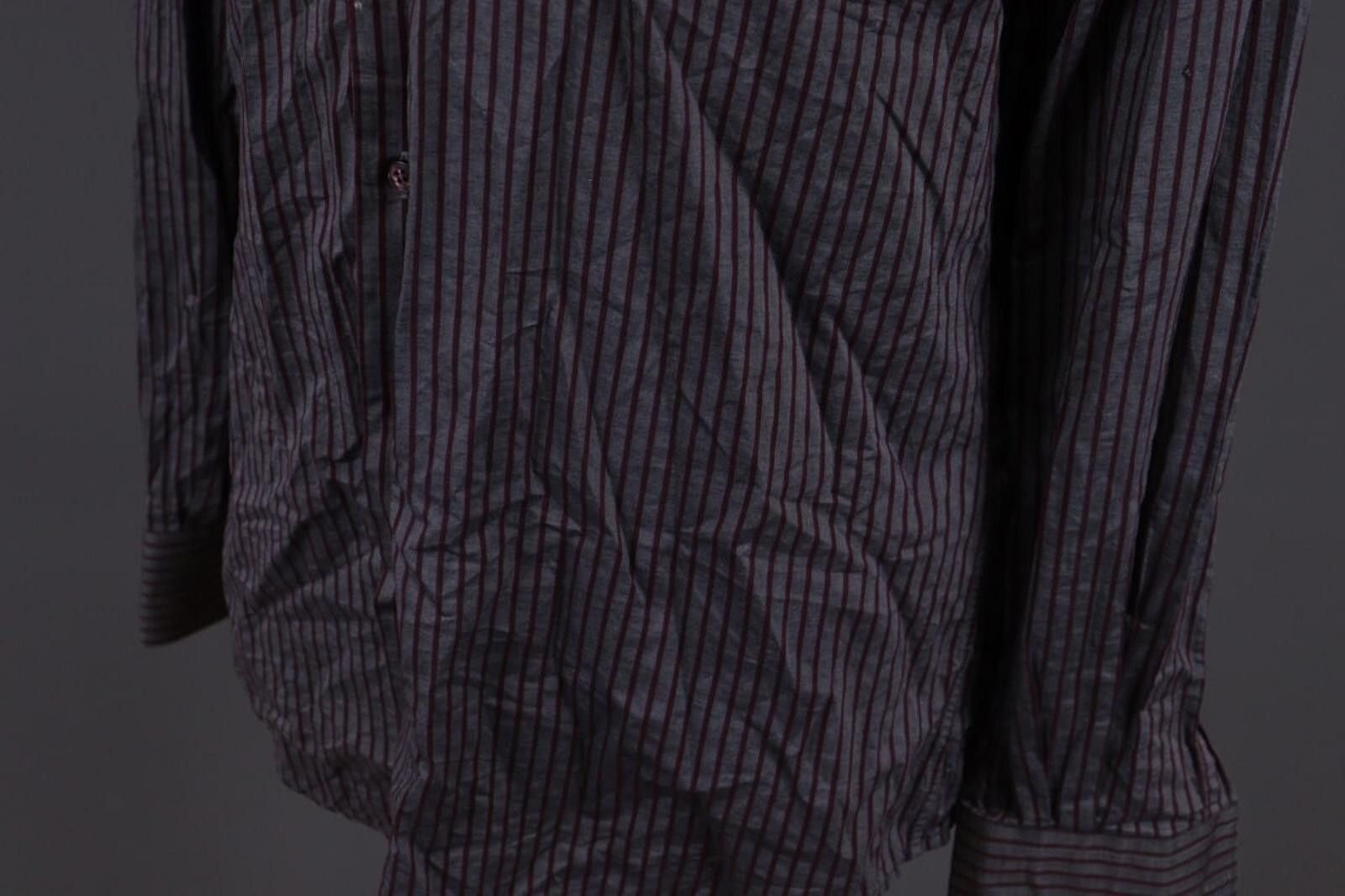 Ermenegildo Zegna Zegna City Gray Striped Button Down Shirt Size 43 / 17 Size US M / EU 48-50 / 2 - 10 Thumbnail
