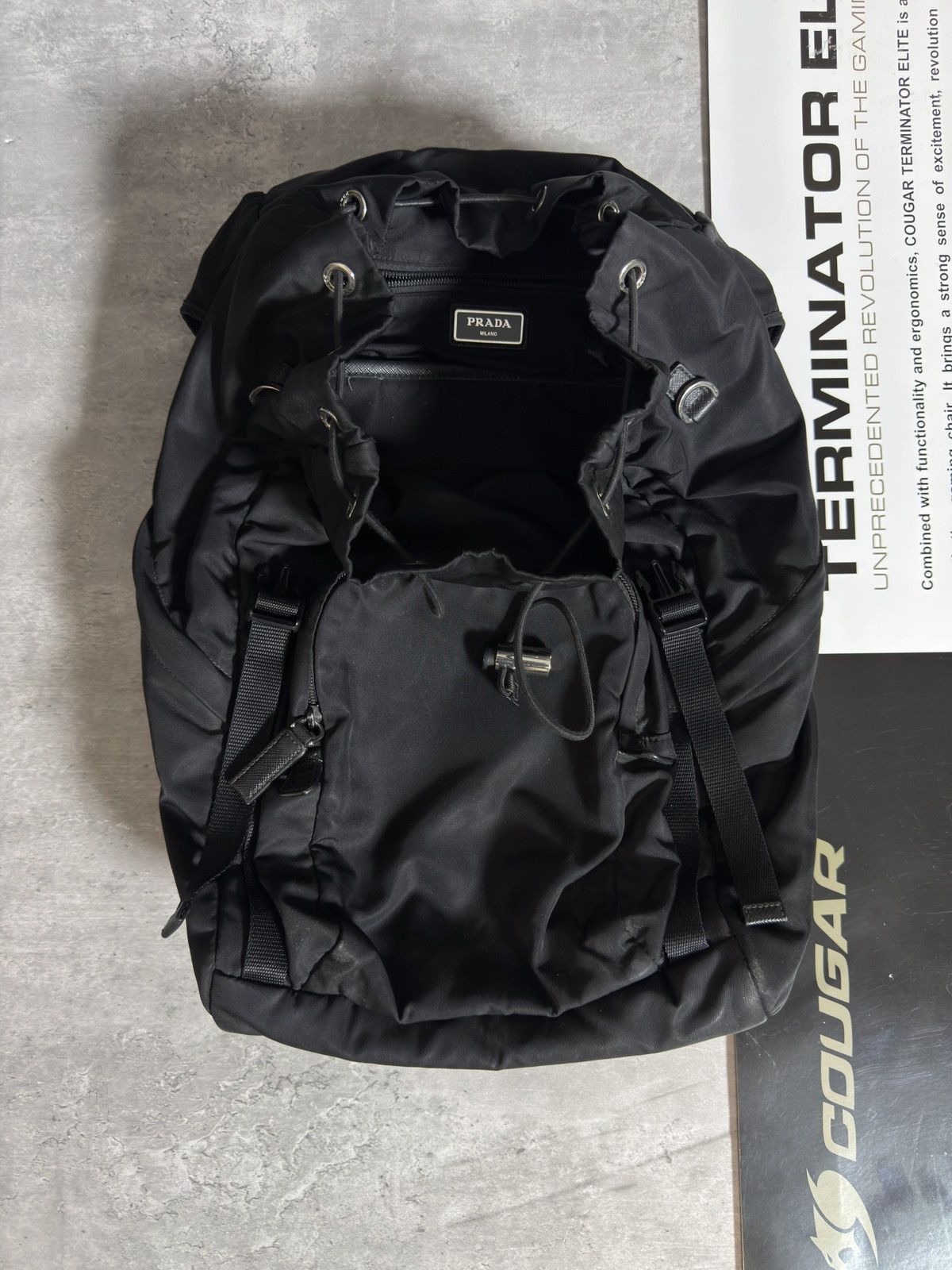 Prada PRADA Tessuto Black Nylon Montana Bouble Buckle Backpack Size ONE SIZE - 6 Thumbnail