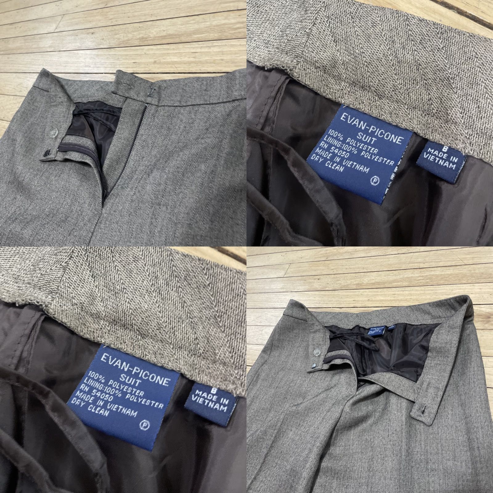 Evan Picone VINTAGE Evan Picone Suit Pants Women 8 Brown Lined Houndstooth Dress Pants 90s USA Womens Size 30" / US 8 / IT 44 - 8 Thumbnail