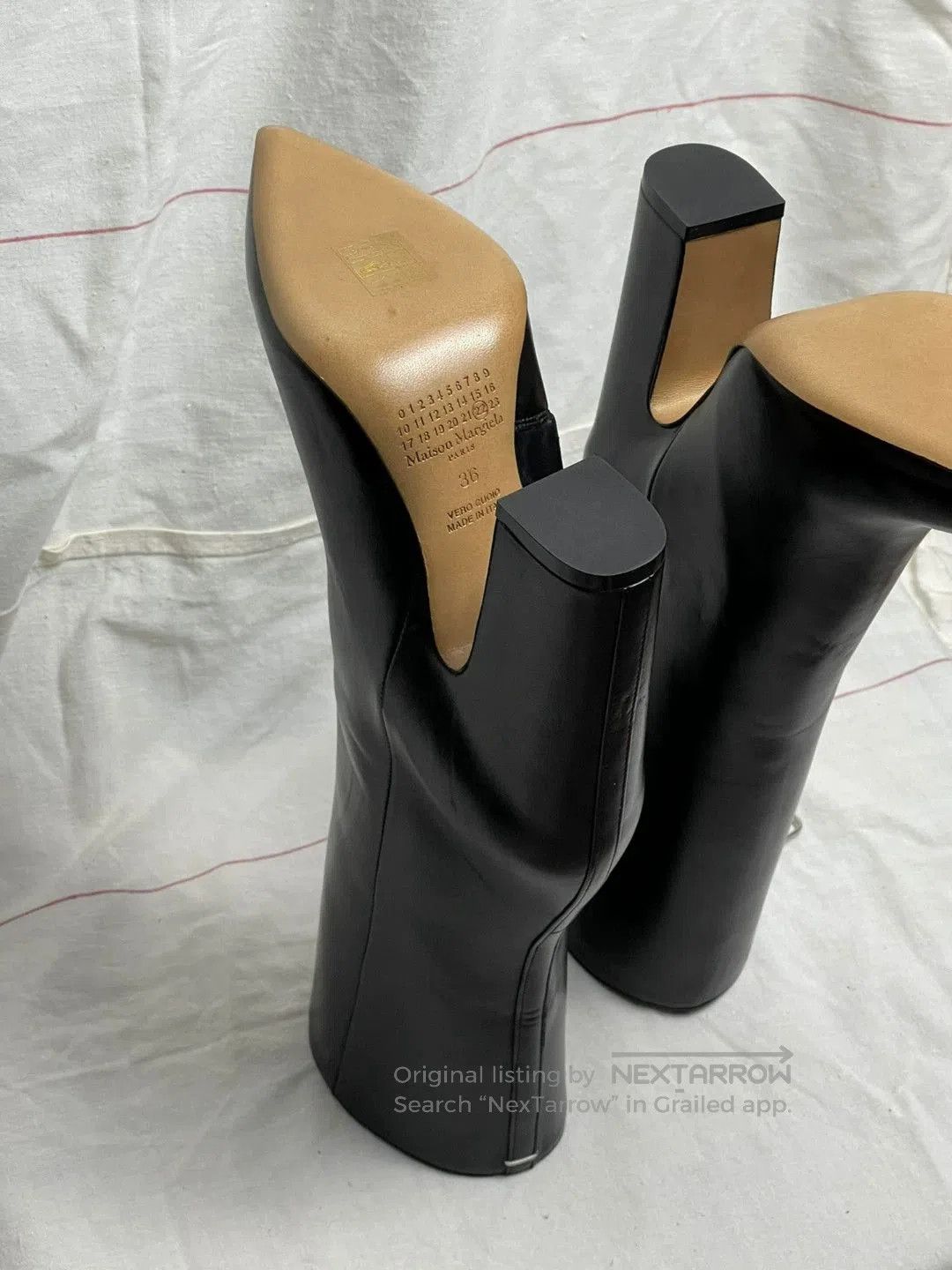 Maison Margiela Maison Margiela Black Heeled Leather Boots. Size US 5 / IT 35 - 6 Thumbnail