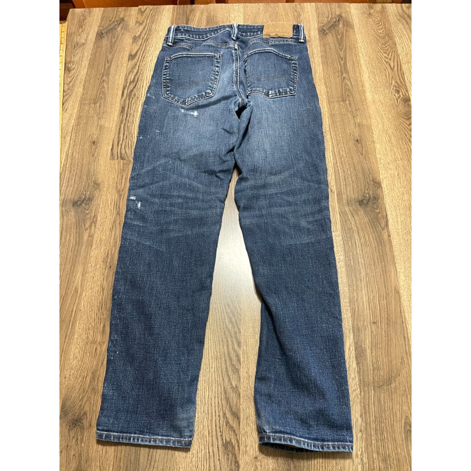American Eagle Outfitters American Eagle Jeans Womens Size 29x32 Blue Denim Athletic Fit Straight Leg Regular 5-Pocket Size 29" - 2 Thumbnail