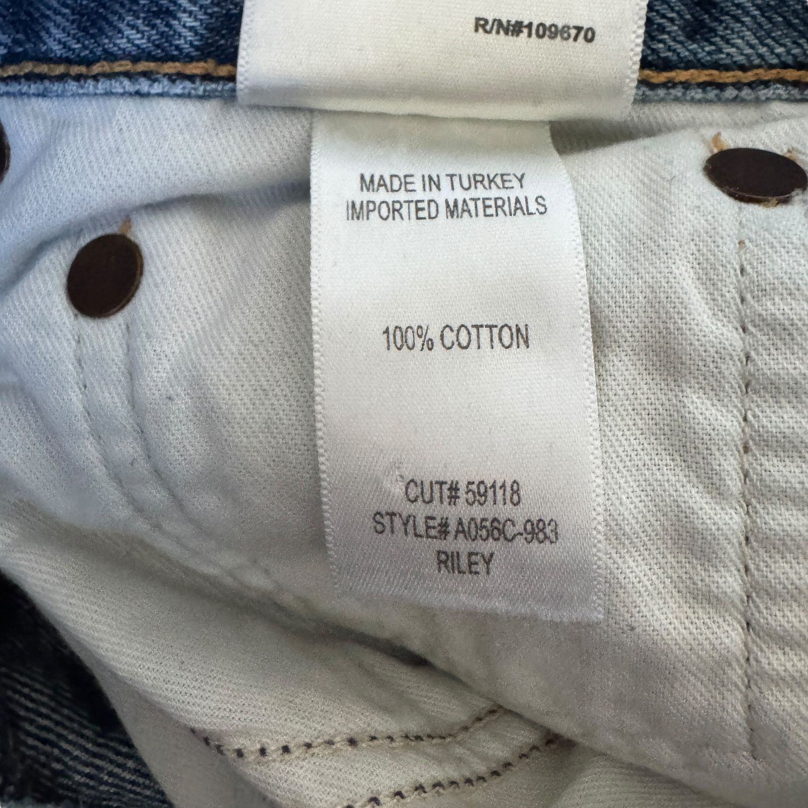 Agolde AGOLDE Riley High Rise Straight Crop Jean Frequency Wash Size 28" / US 6 / IT 42 - 6 Thumbnail