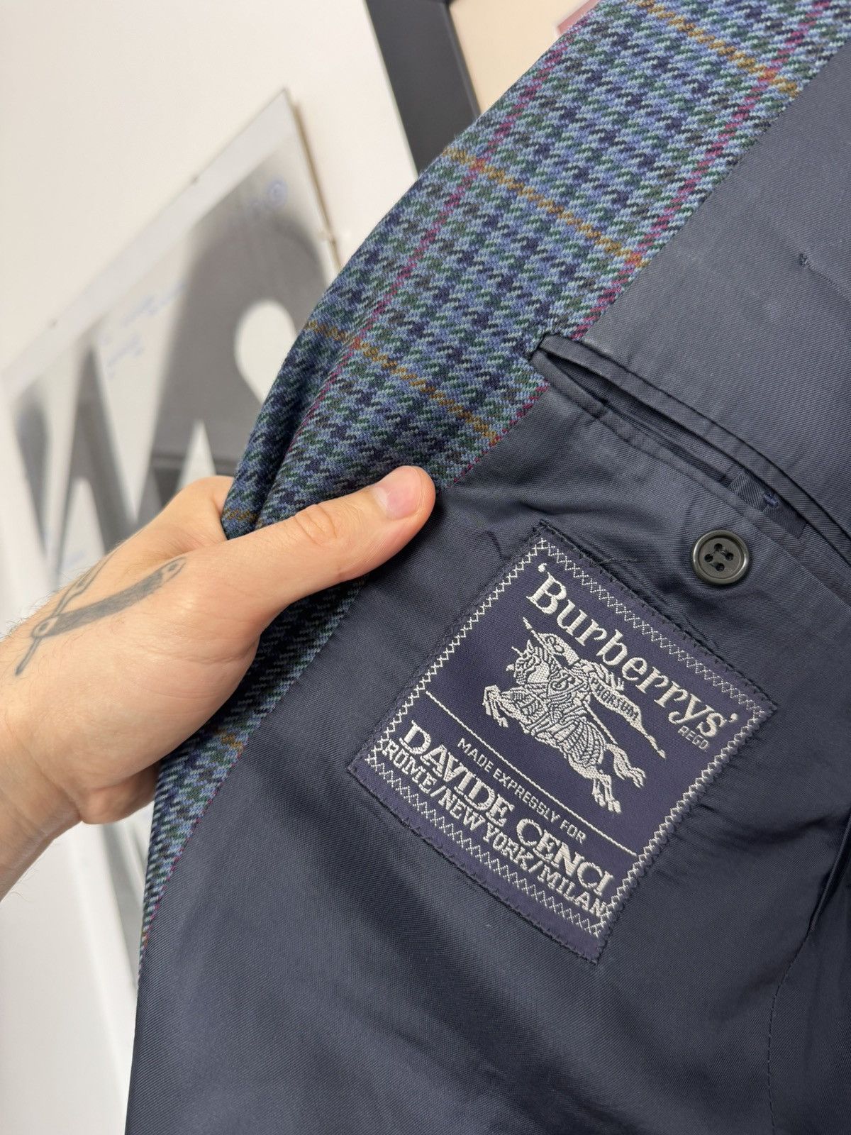 Burberry Burberry Wool Checkered Blazer Casual Vintage 90s Designer Size 54R - 5 Thumbnail